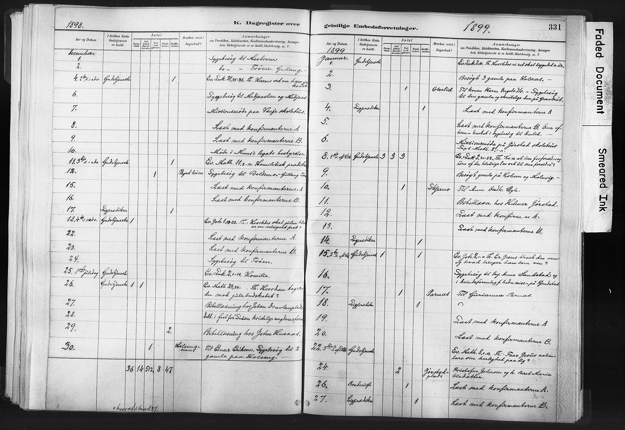 Ministerialprotokoller, klokkerbøker og fødselsregistre - Nord-Trøndelag, SAT/A-1458/749/L0474: Ministerialbok nr. 749A08, 1887-1903, s. 331