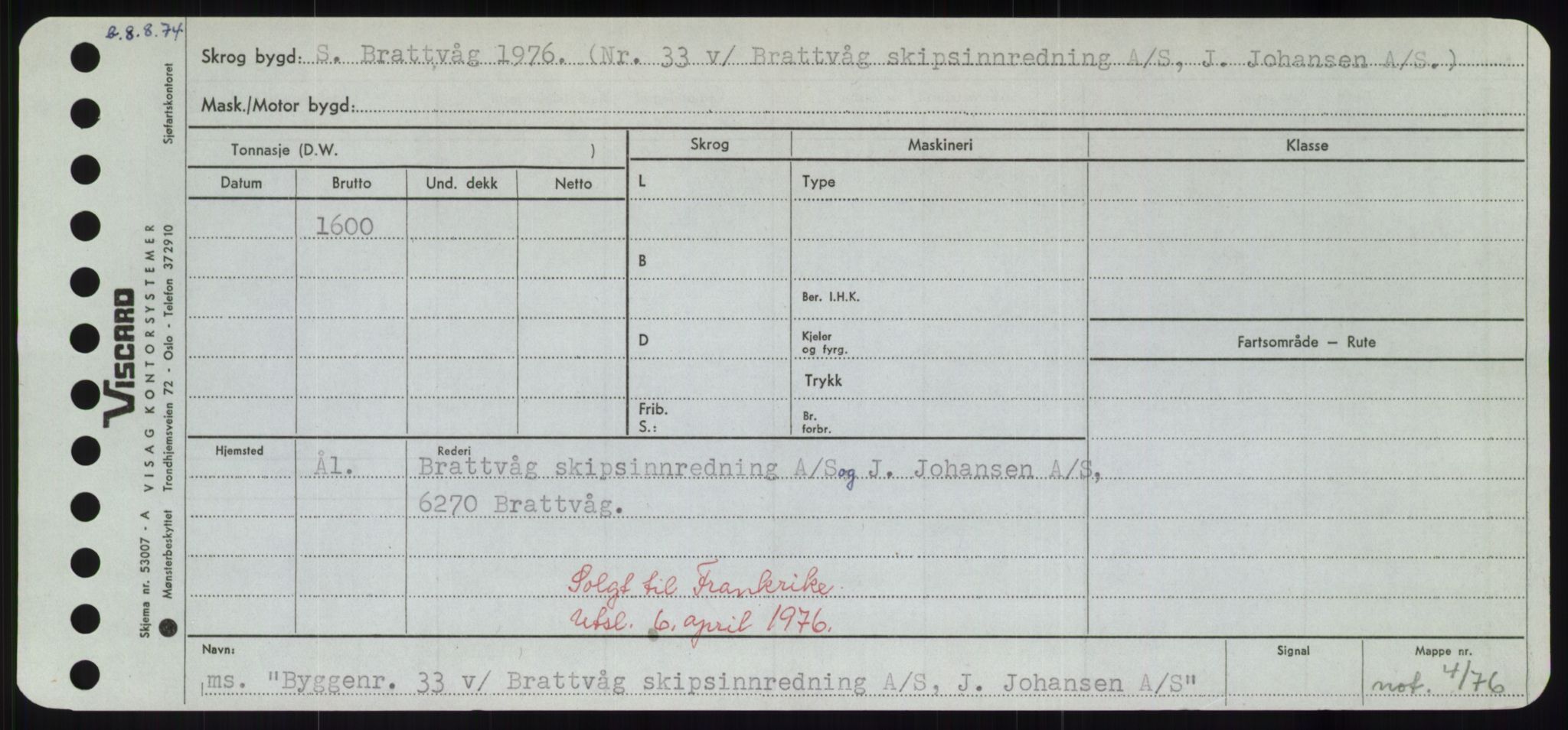 Sjøfartsdirektoratet med forløpere, Skipsmålingen, AV/RA-S-1627/H/Hd/L0006: Fartøy, Byg-Båt, s. 101