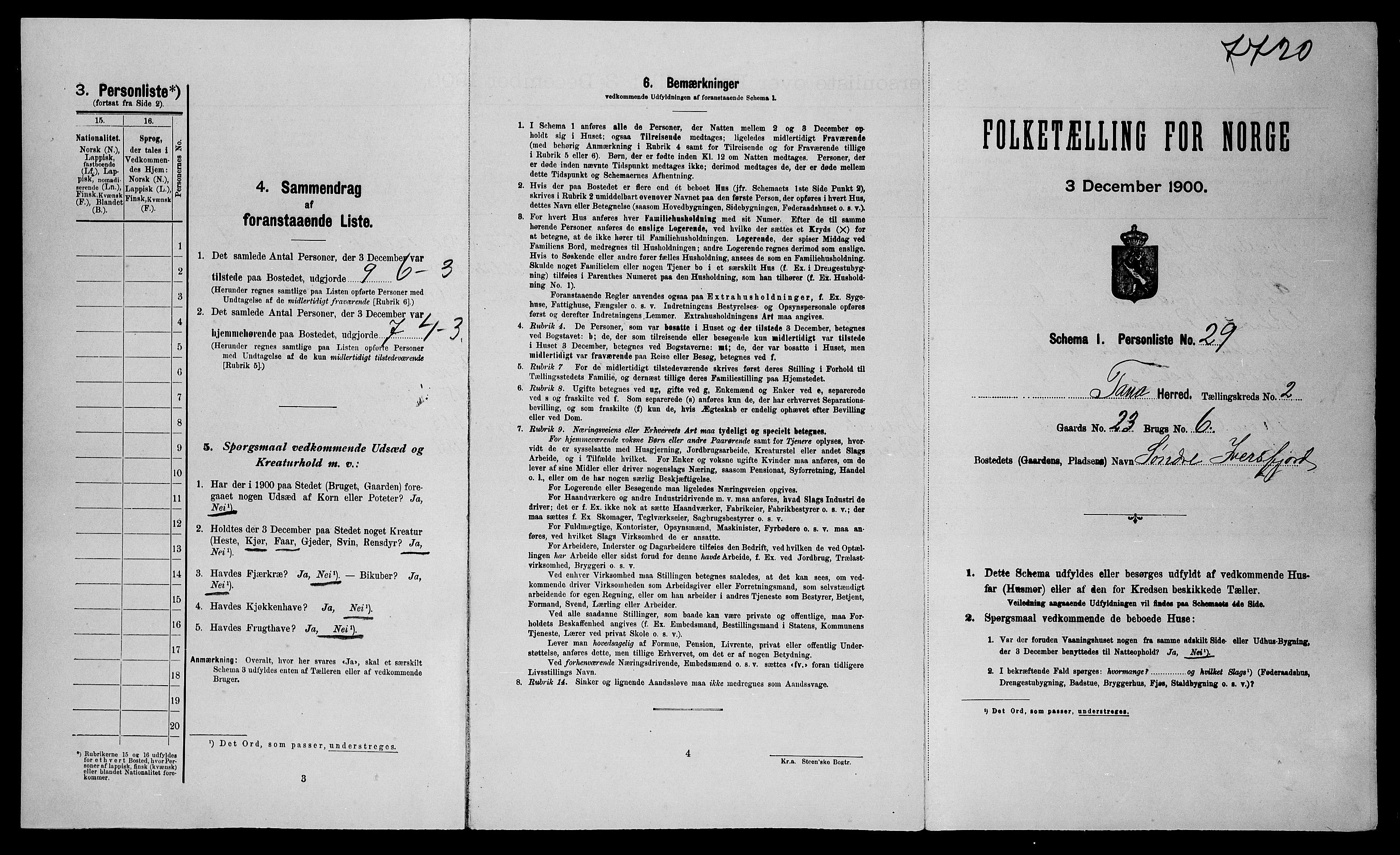 SATØ, Folketelling 1900 for 2025 Tana herred, 1900, s. 310