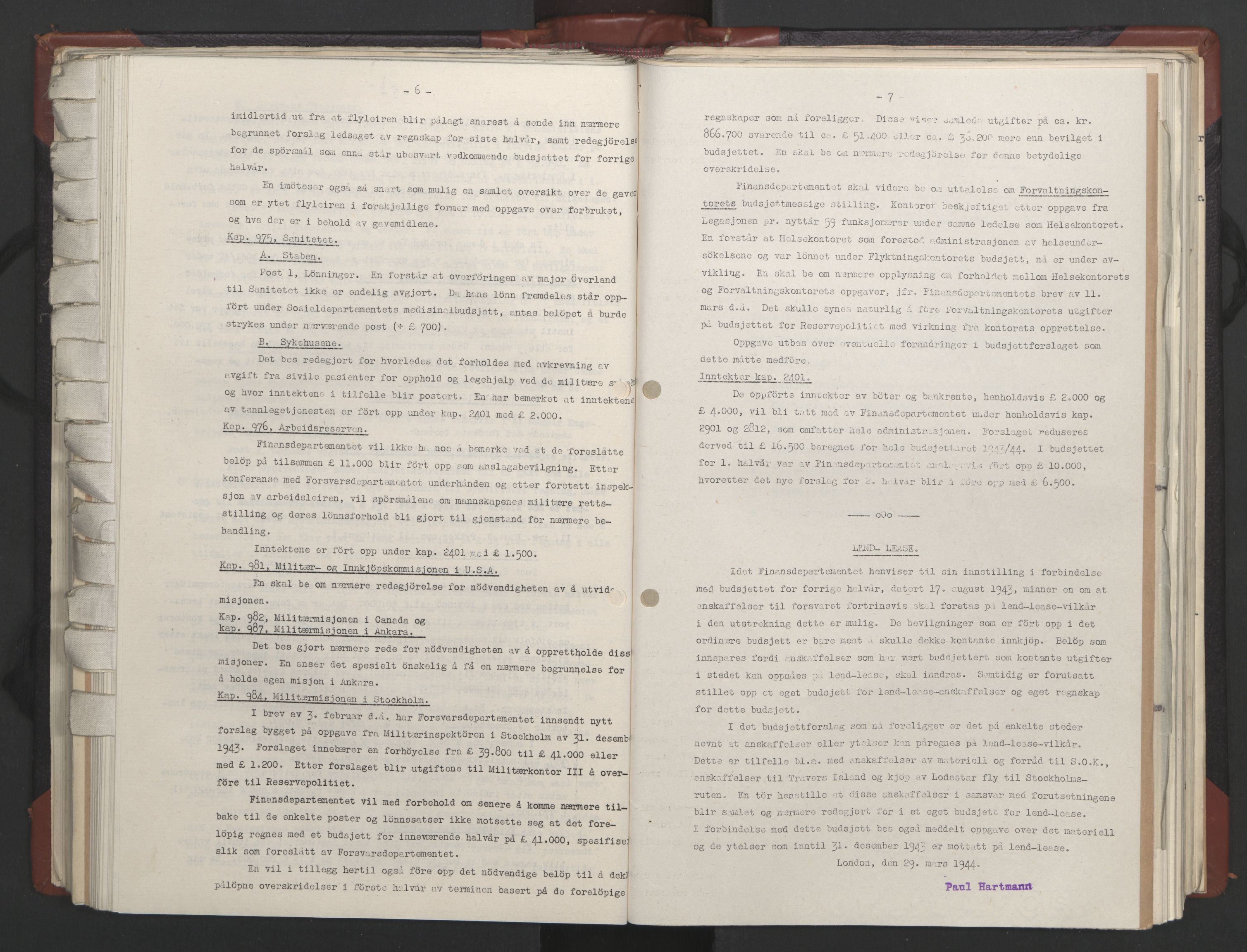 Statsrådssekretariatet, RA/S-1001/A/Ac/L0124: Kgl. res. 14/1-30/6, 1944, s. 231