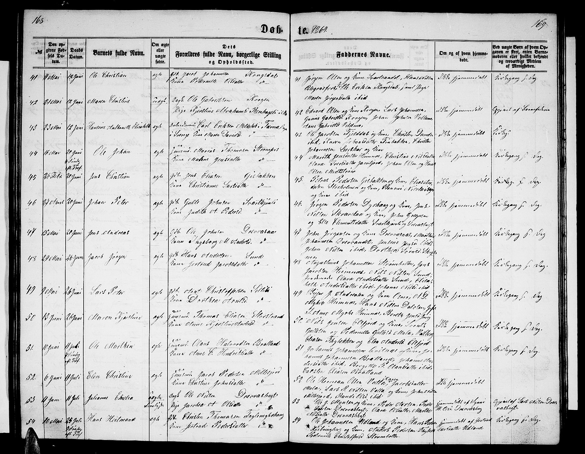 Ministerialprotokoller, klokkerbøker og fødselsregistre - Nordland, AV/SAT-A-1459/825/L0365: Klokkerbok nr. 825C02, 1858-1873, s. 168-169