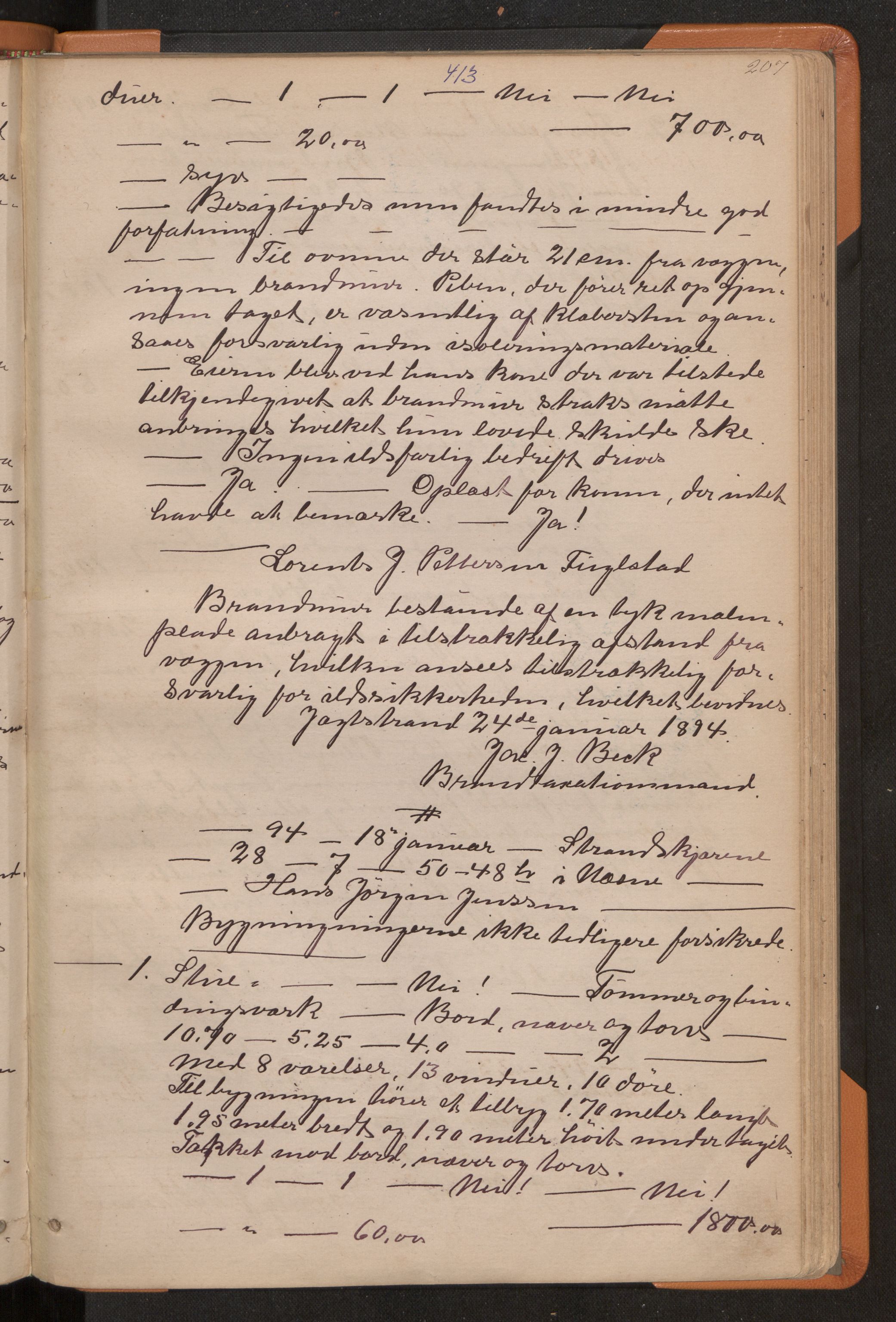 Norges Brannkasse Nesna, AV/SAT-A-5575/Fa/L0002: Branntakstprotokoll, 1877-1927, s. 207a