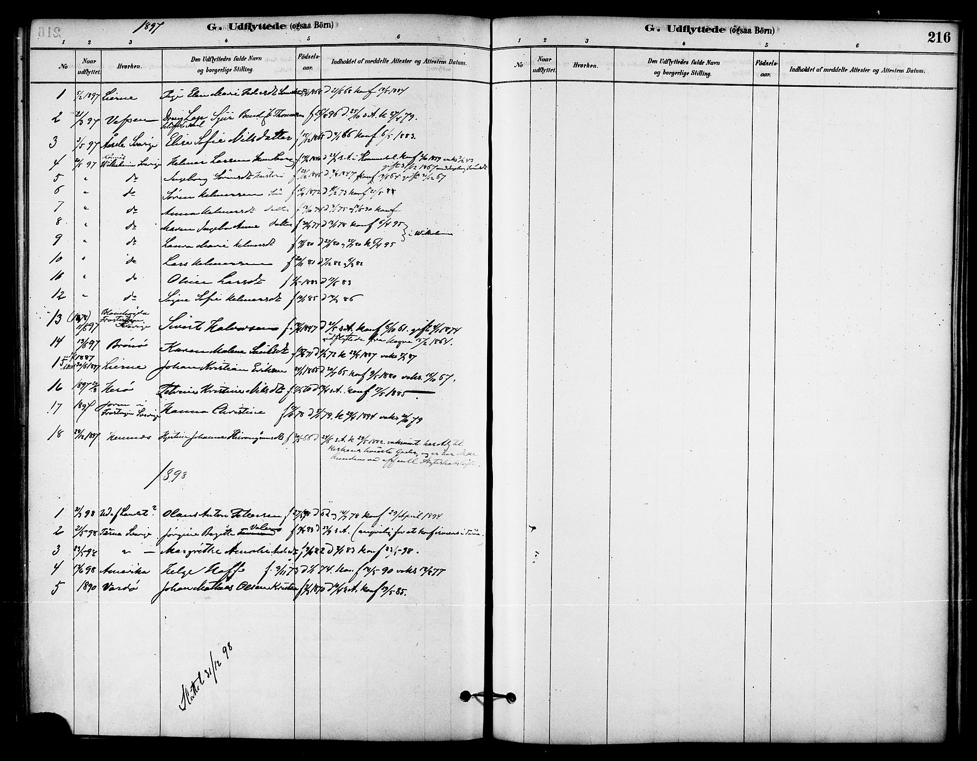 Ministerialprotokoller, klokkerbøker og fødselsregistre - Nordland, SAT/A-1459/823/L0325: Ministerialbok nr. 823A02, 1878-1898, s. 216