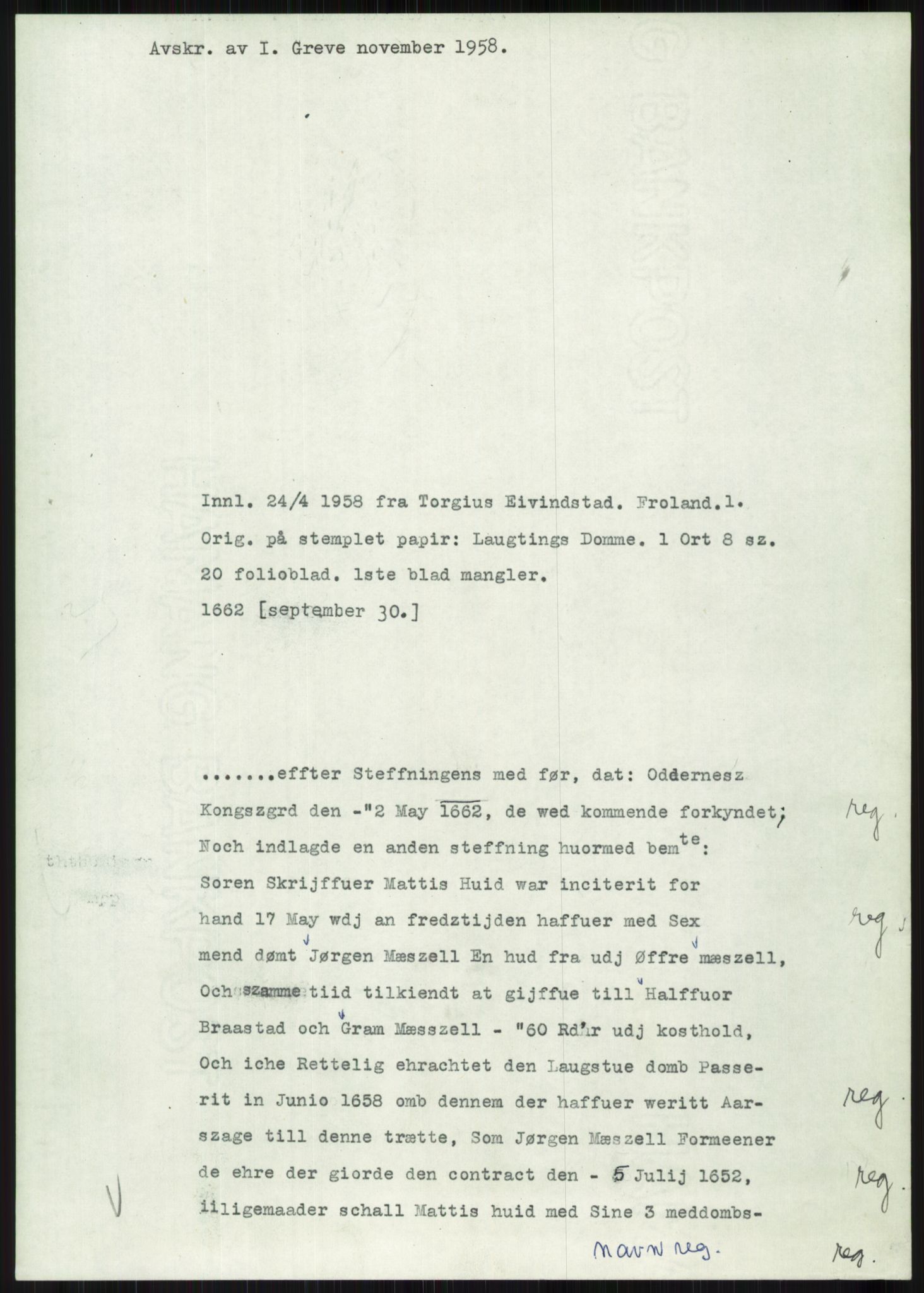 Samlinger til kildeutgivelse, Diplomavskriftsamlingen, RA/EA-4053/H/Ha, s. 1713