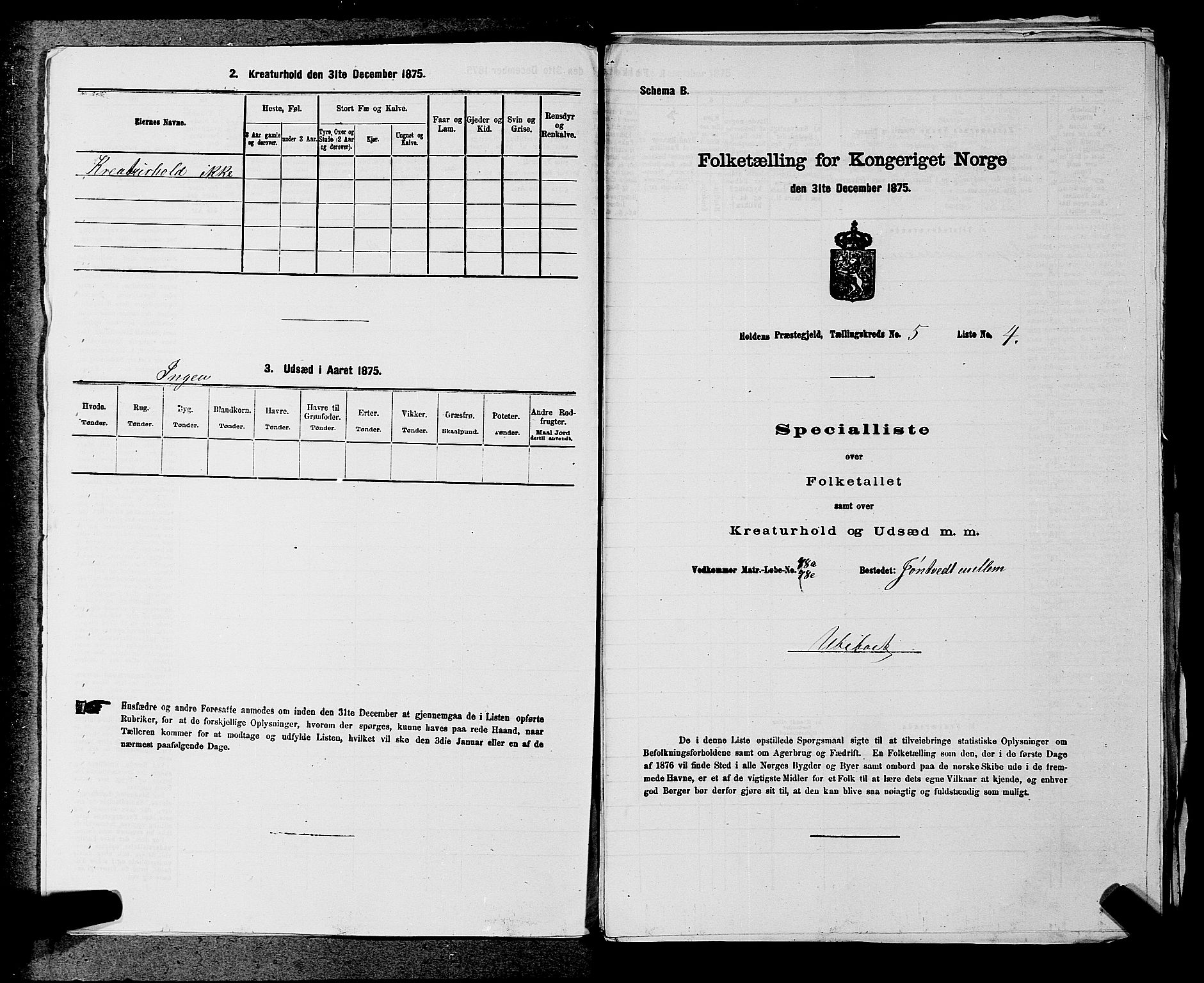 SAKO, Folketelling 1875 for 0819P Holla prestegjeld, 1875, s. 612