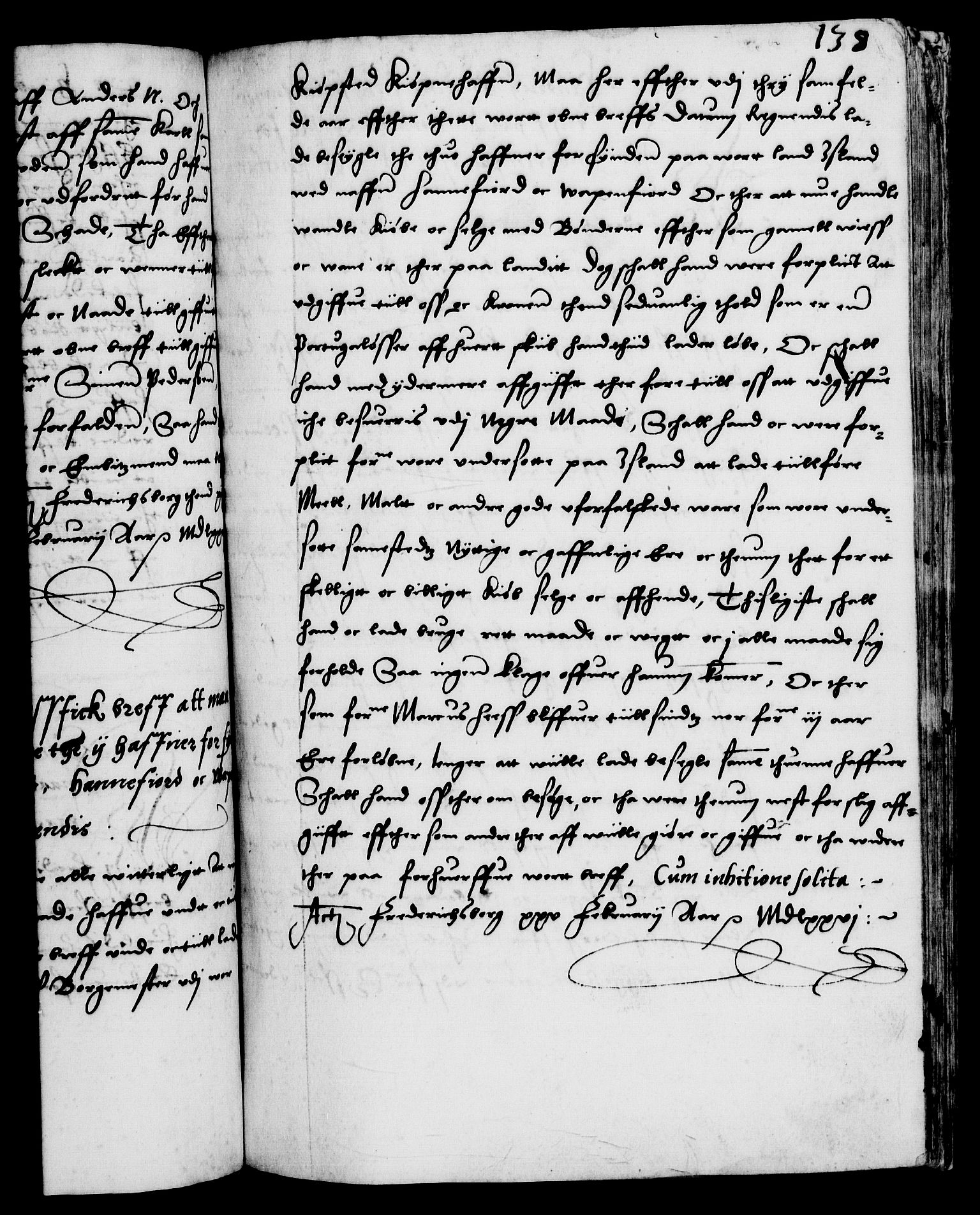 Danske Kanselli 1572-1799, AV/RA-EA-3023/F/Fc/Fca/Fcaa/L0001: Norske registre (mikrofilm), 1572-1588, s. 138a
