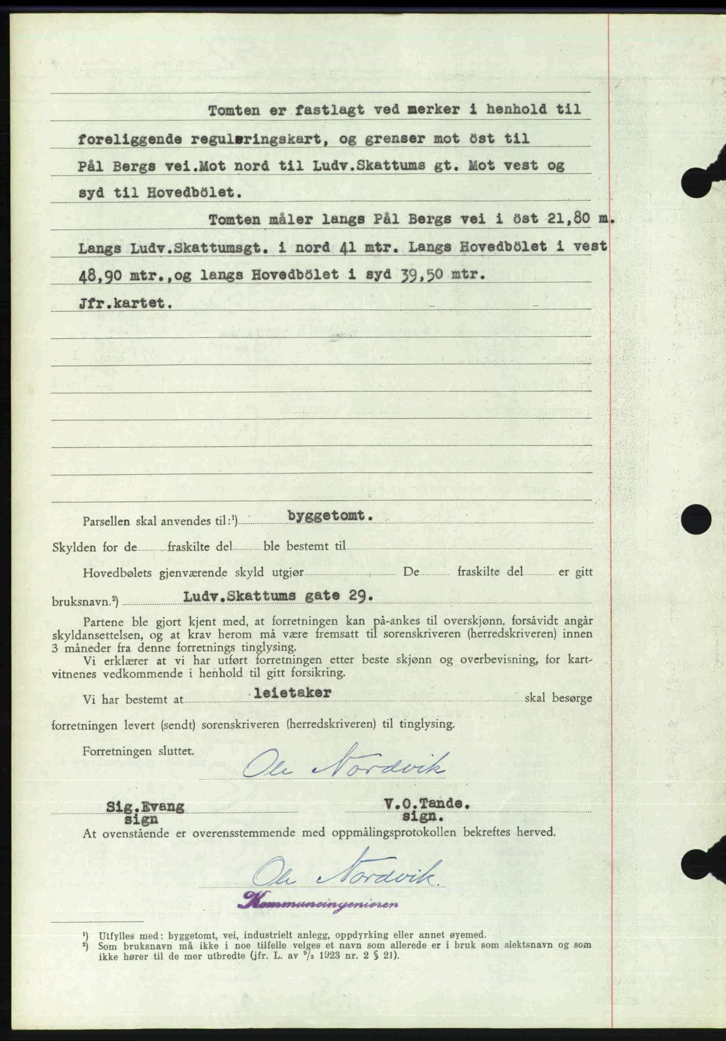 Toten tingrett, SAH/TING-006/H/Hb/Hbc/L0020: Pantebok nr. Hbc-20, 1948-1948, Dagboknr: 2519/1948