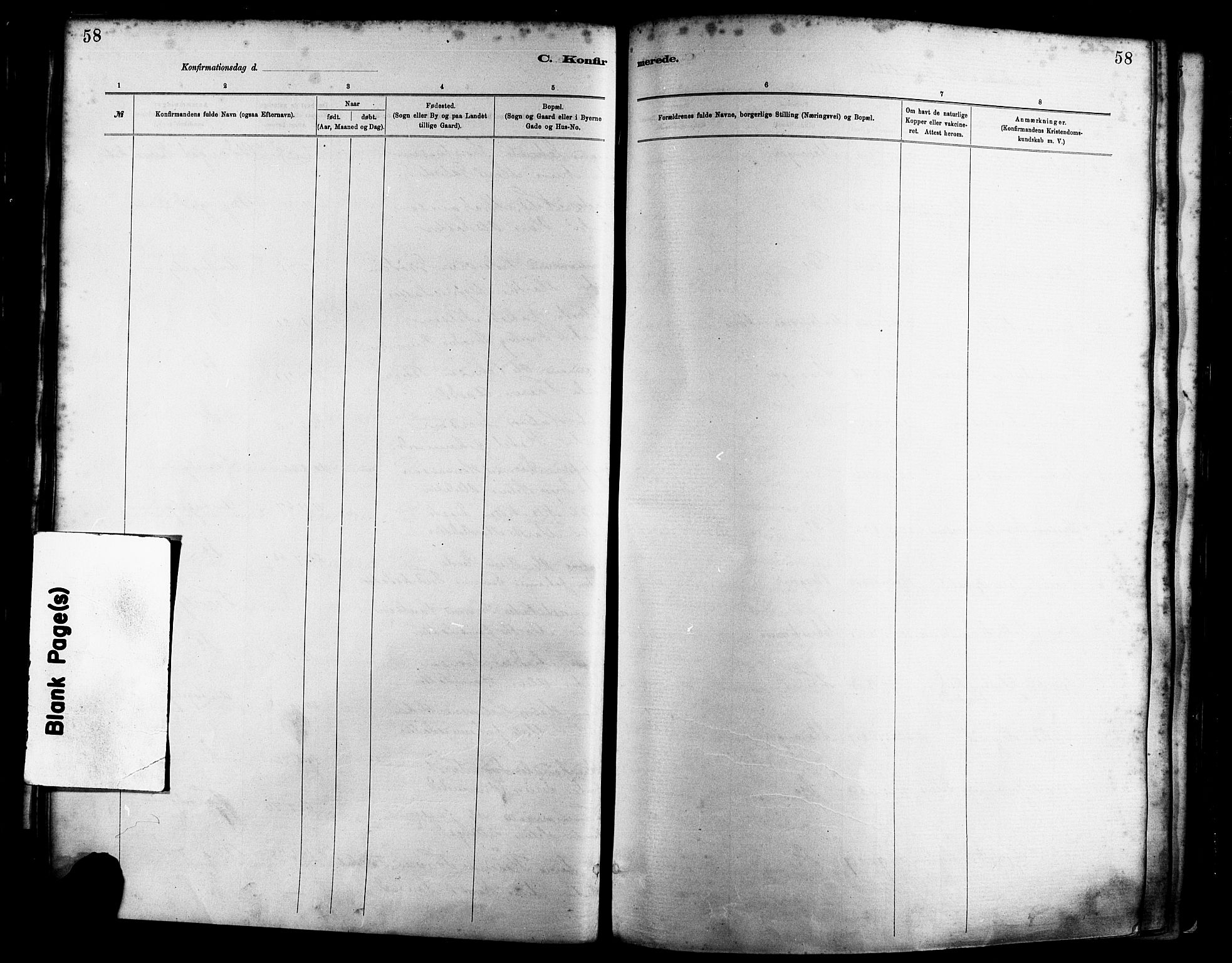 St. Petri sokneprestkontor, SAST/A-101813/001/30/30BA/L0016: Ministerialbok nr. A 16, 1879-1893, s. 58