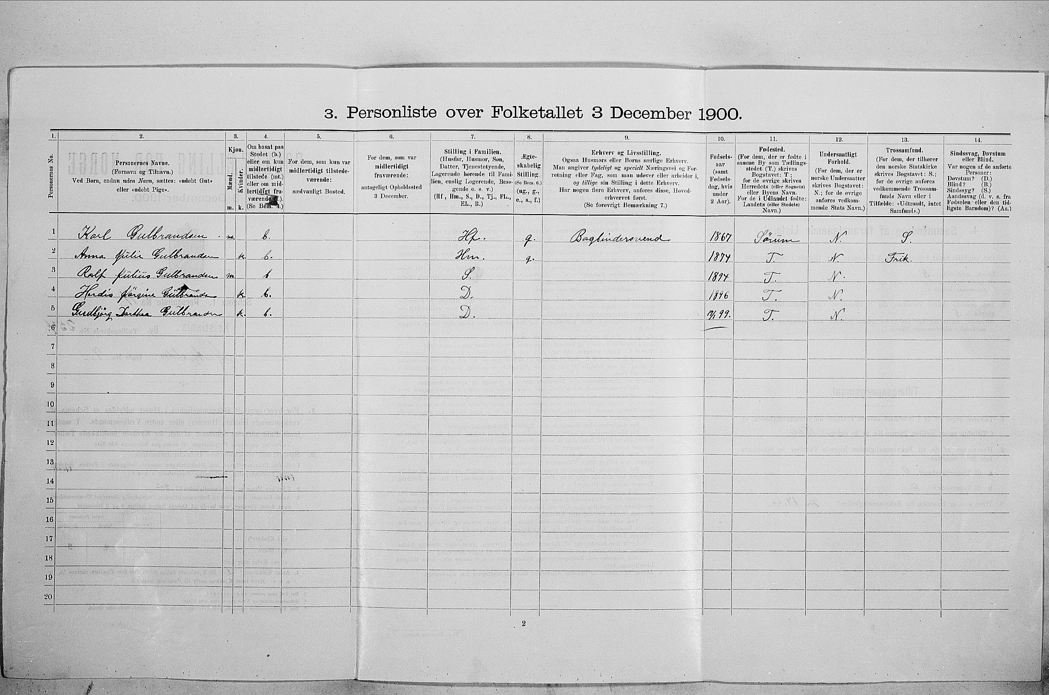 SAO, Folketelling 1900 for 0301 Kristiania kjøpstad, 1900, s. 59726