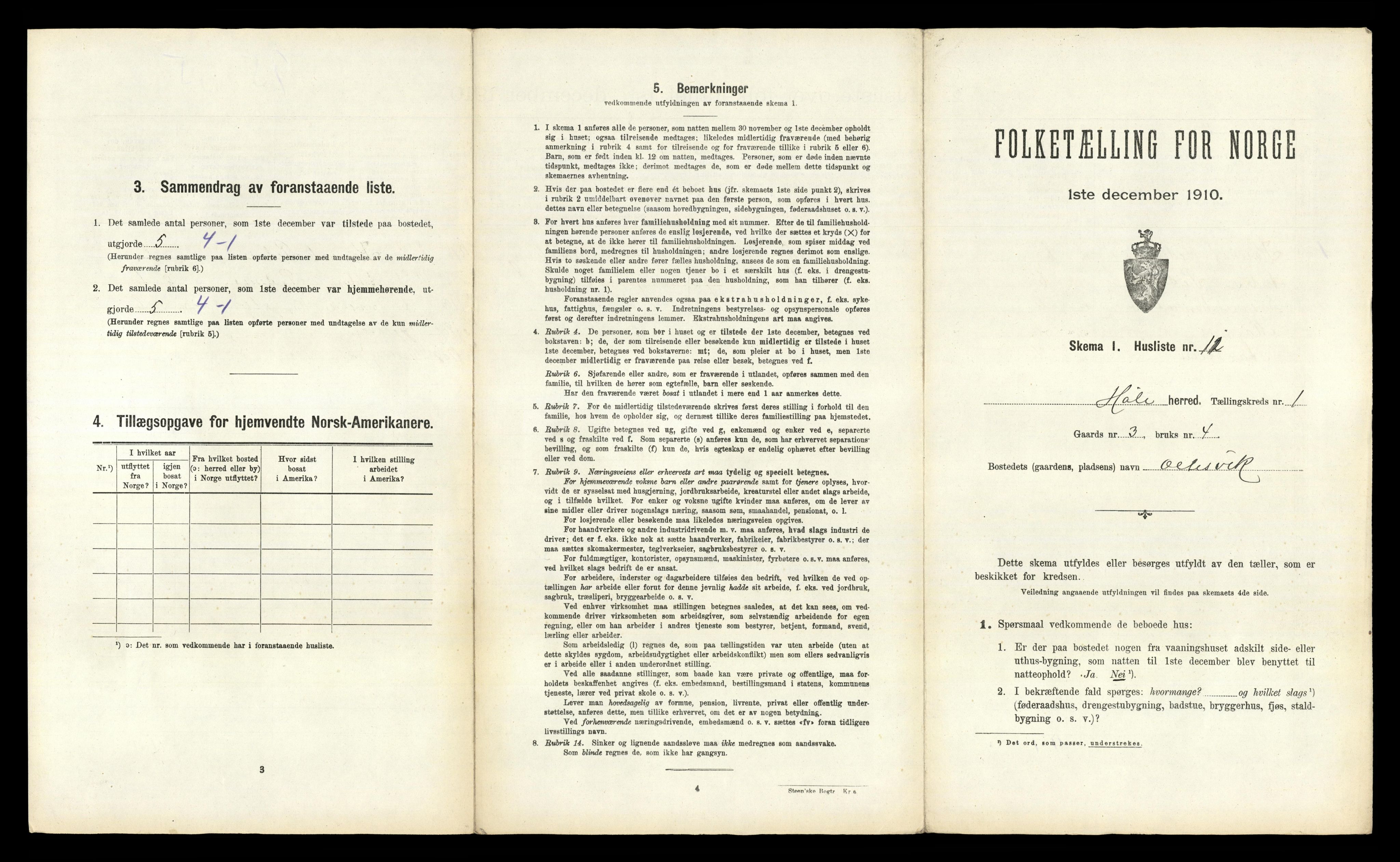 RA, Folketelling 1910 for 1128 Høle herred, 1910, s. 52