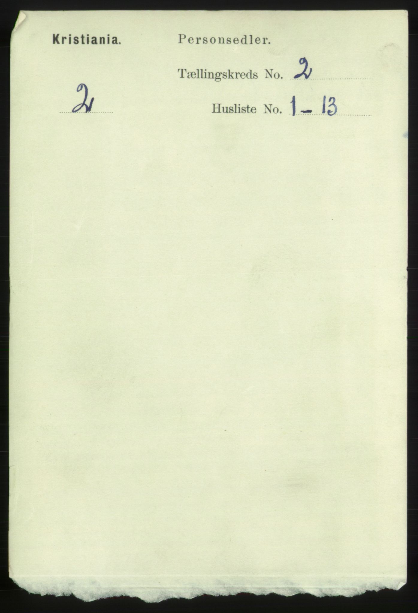 RA, Folketelling 1891 for 0301 Kristiania kjøpstad, 1891, s. 592