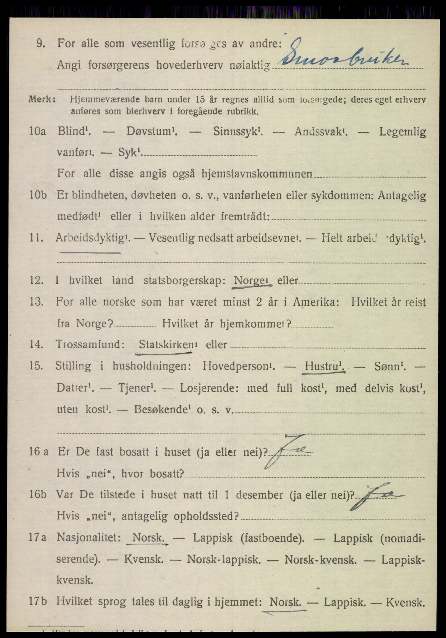 SAT, Folketelling 1920 for 1833 Mo herred, 1920, s. 9912
