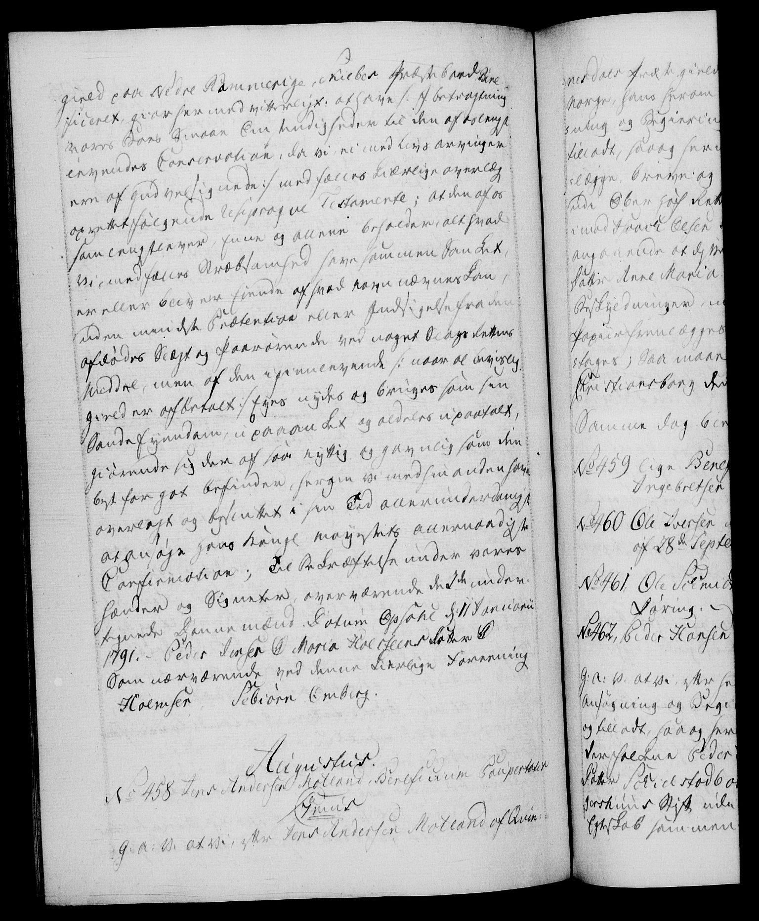 Danske Kanselli 1572-1799, RA/EA-3023/F/Fc/Fca/Fcaa/L0053: Norske registre, 1790-1791, s. 705b