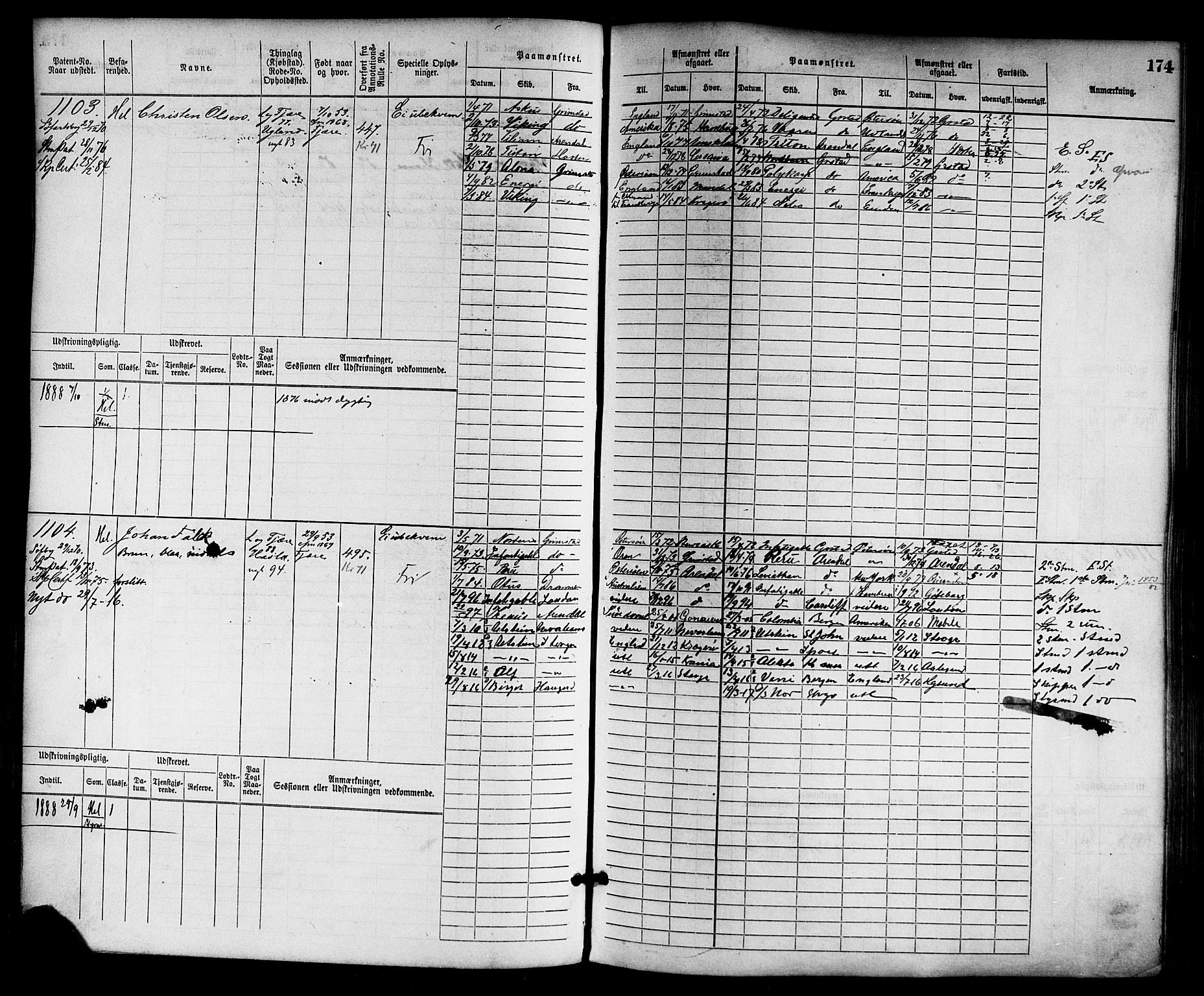 Grimstad mønstringskrets, AV/SAK-2031-0013/F/Fb/L0002: Hovedrulle nr 759-1517, F-5, 1869-1877, s. 180