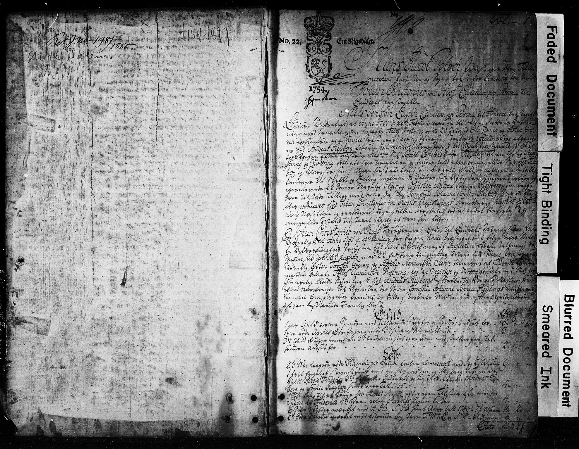 Øvre Telemark prosti, AV/SAKO-A-441/O/Ob/L0002: Skifteprotokoll, 1753-1817, s. 1