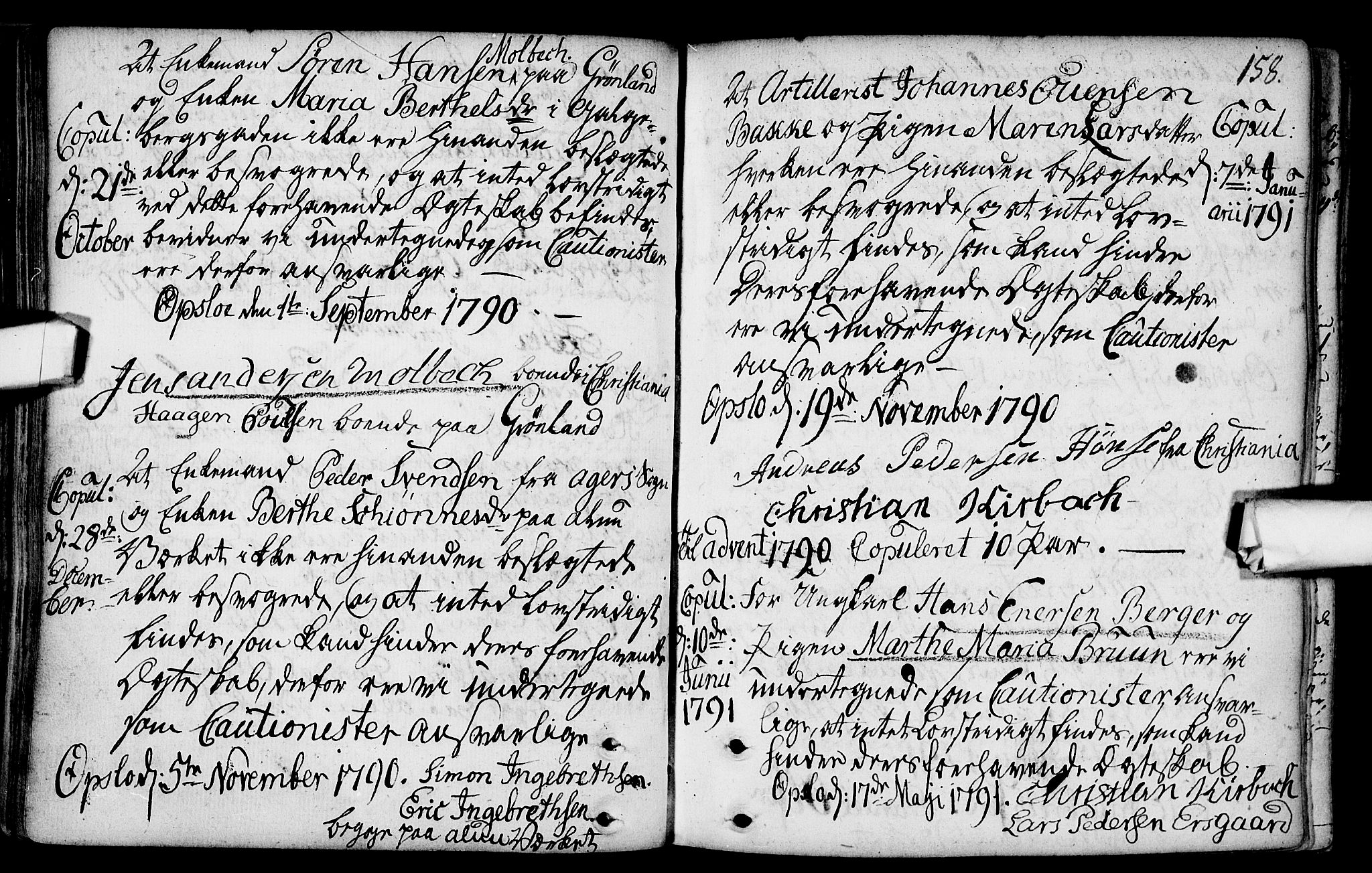 Gamlebyen prestekontor Kirkebøker, AV/SAO-A-10884/F/Fa/L0001: Ministerialbok nr. 1, 1734-1818, s. 158
