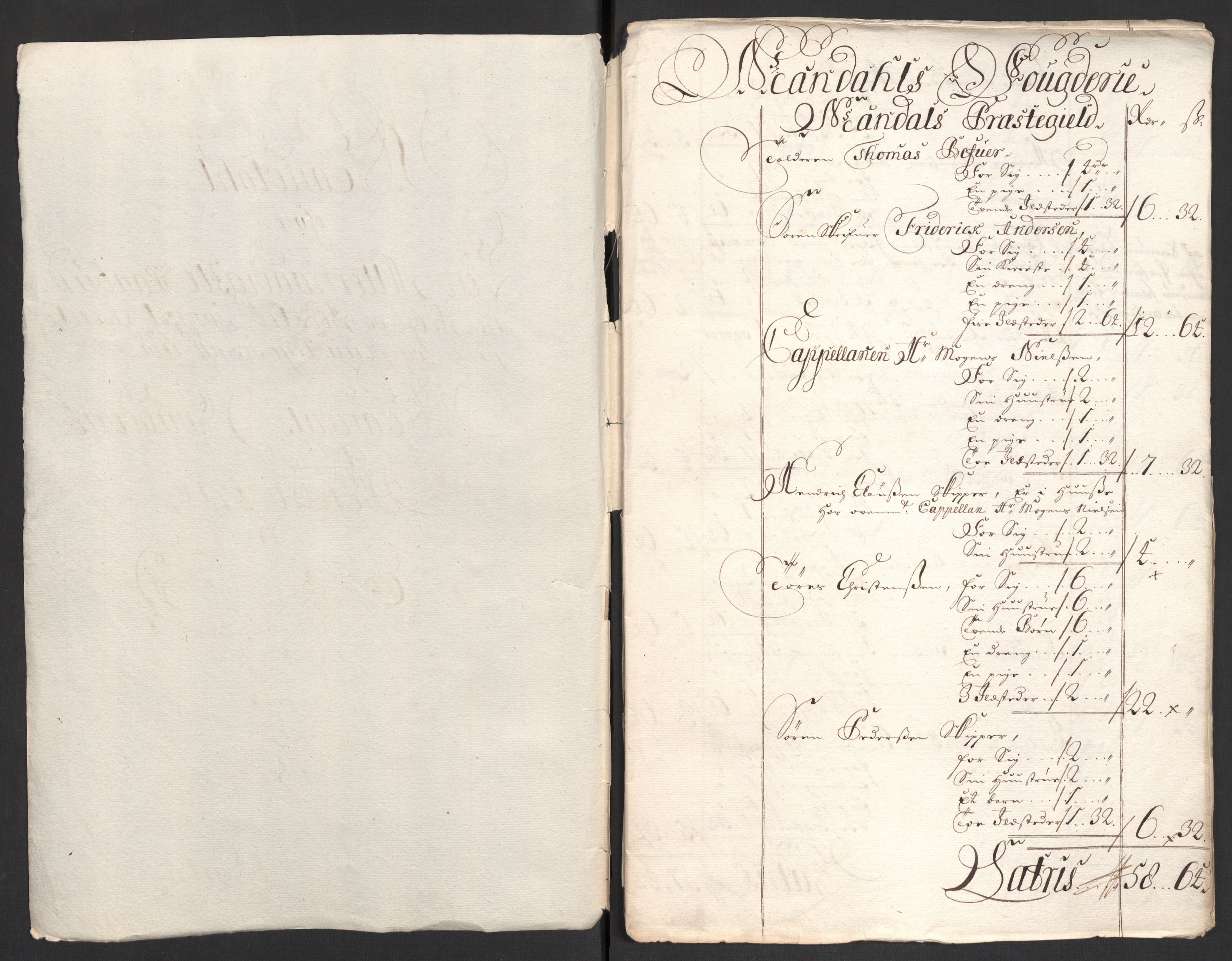 Rentekammeret inntil 1814, Reviderte regnskaper, Fogderegnskap, RA/EA-4092/R43/L2554: Fogderegnskap Lista og Mandal, 1711, s. 104