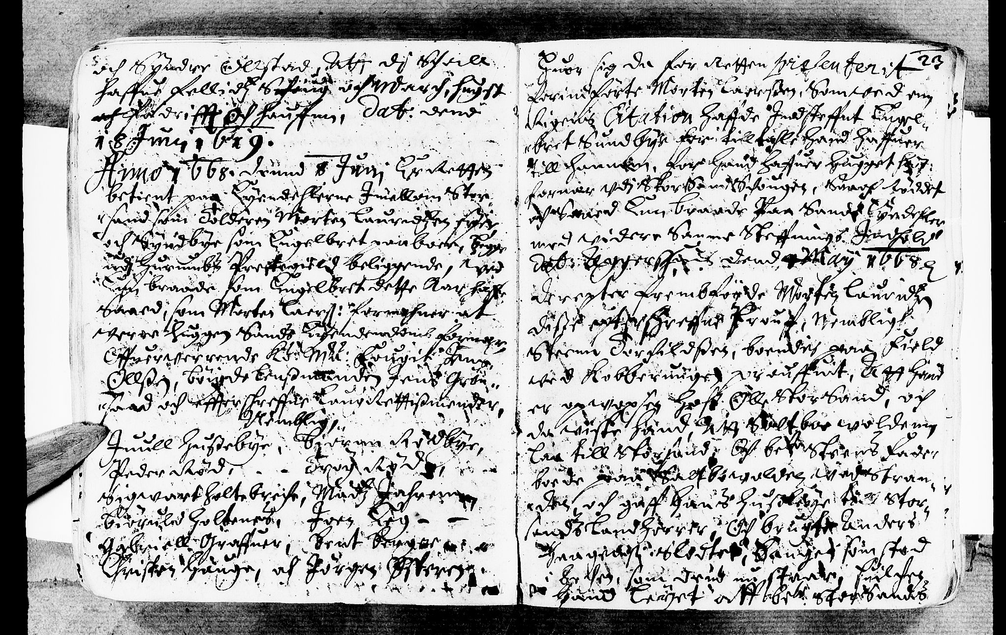 Lier, Røyken og Hurum sorenskriveri, SAKO/A-89/F/Fa/L0009: Tingbok, 1668, s. 23