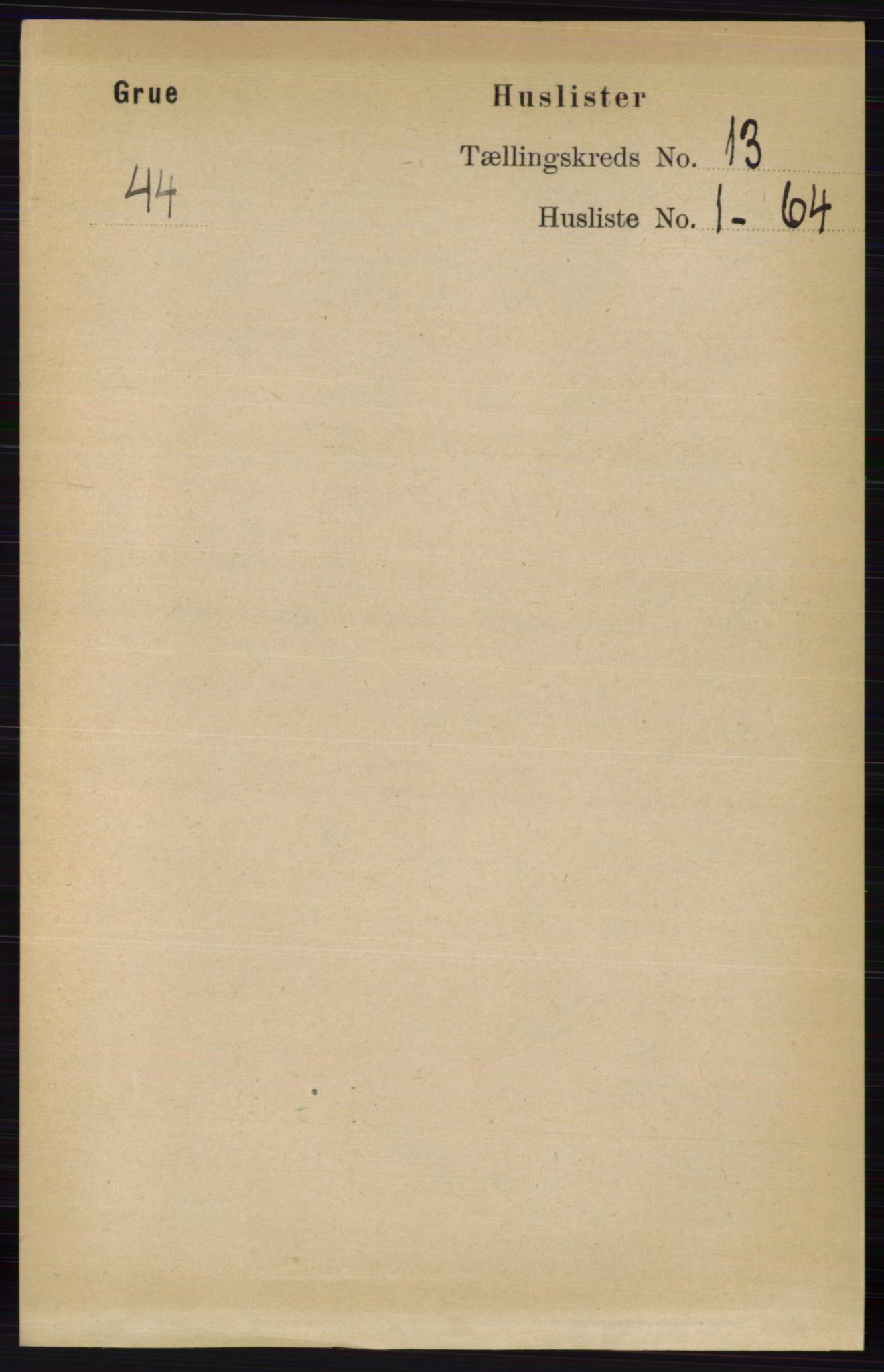 RA, Folketelling 1891 for 0423 Grue herred, 1891, s. 6498