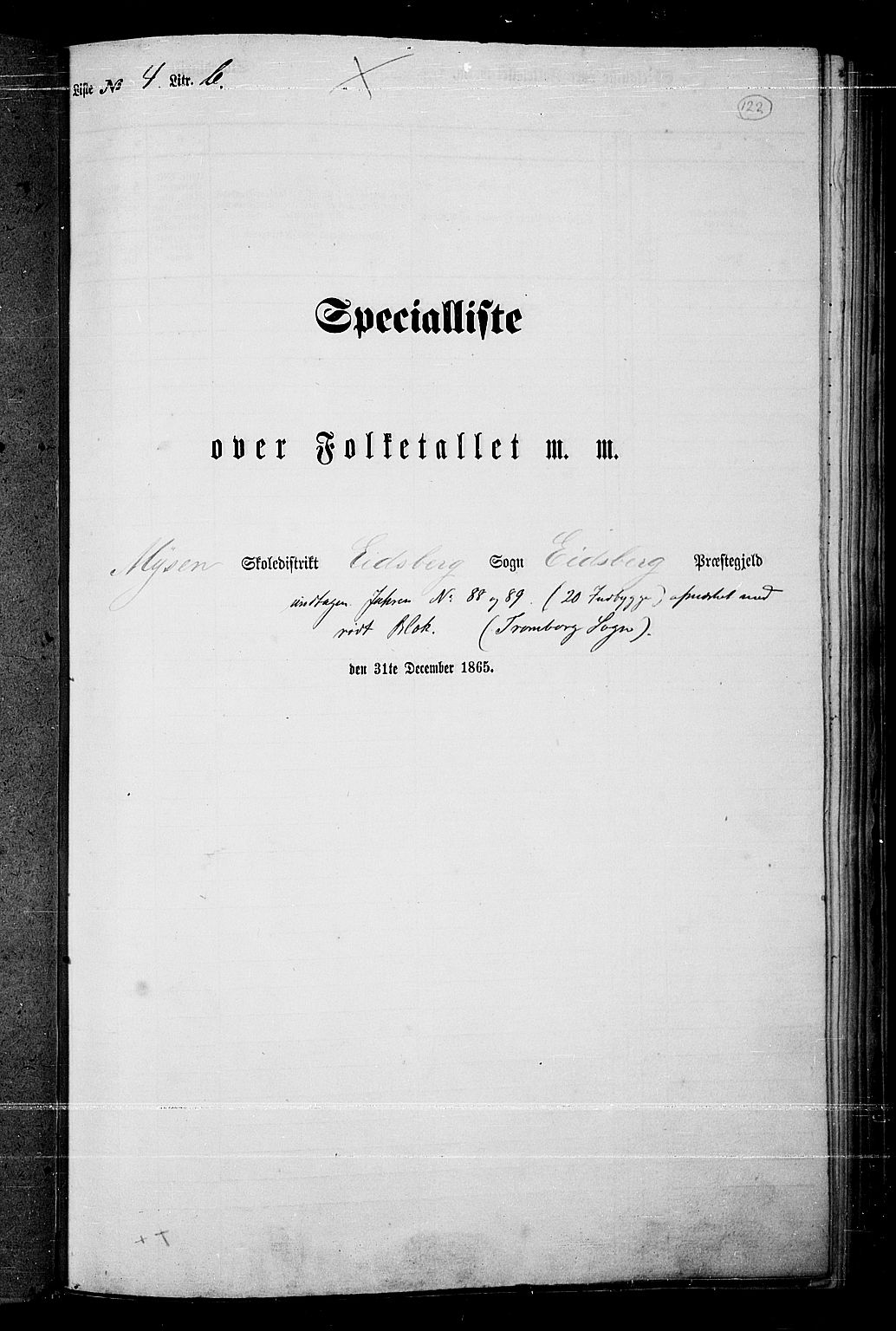 RA, Folketelling 1865 for 0125P Eidsberg prestegjeld, 1865, s. 109