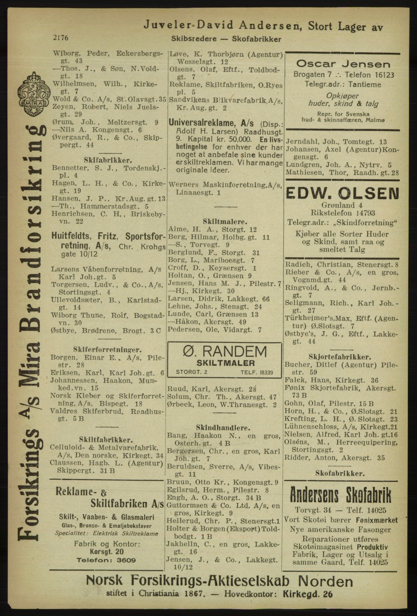 Kristiania/Oslo adressebok, PUBL/-, 1918, s. 2329