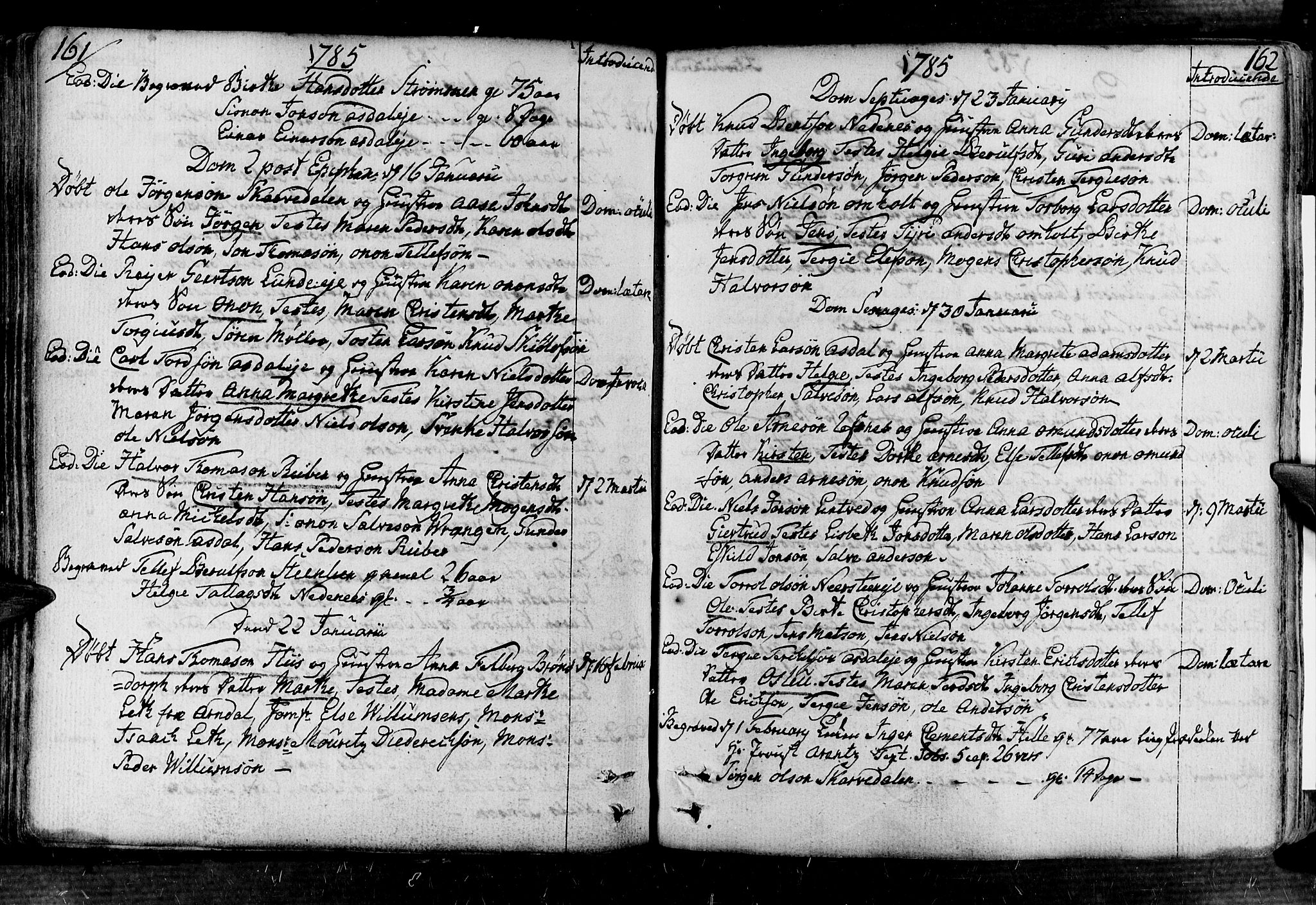 Øyestad sokneprestkontor, AV/SAK-1111-0049/F/Fa/L0008: Ministerialbok nr. A 8, 1777-1804, s. 161-162