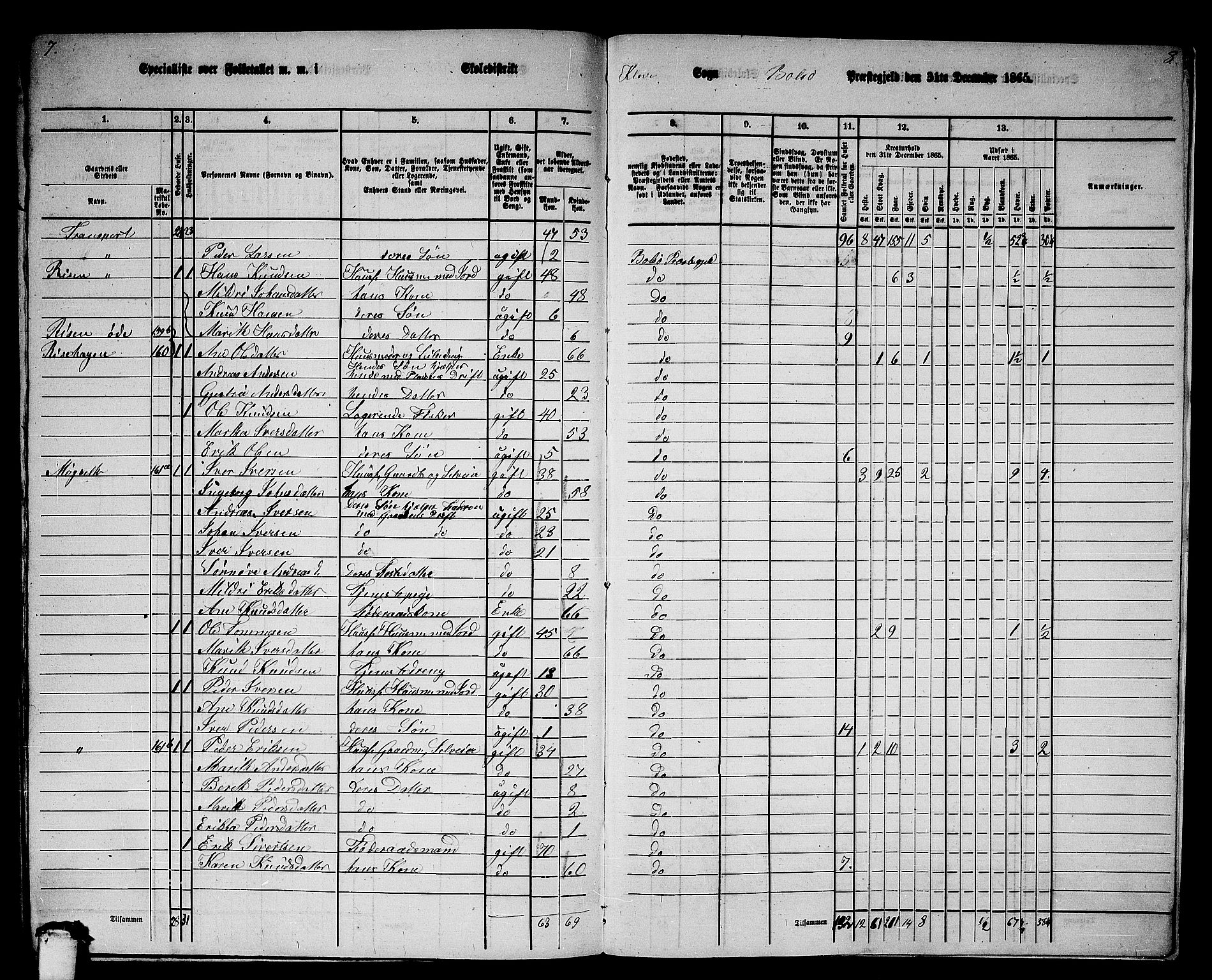 RA, Folketelling 1865 for 1544P Bolsøy prestegjeld, 1865, s. 134
