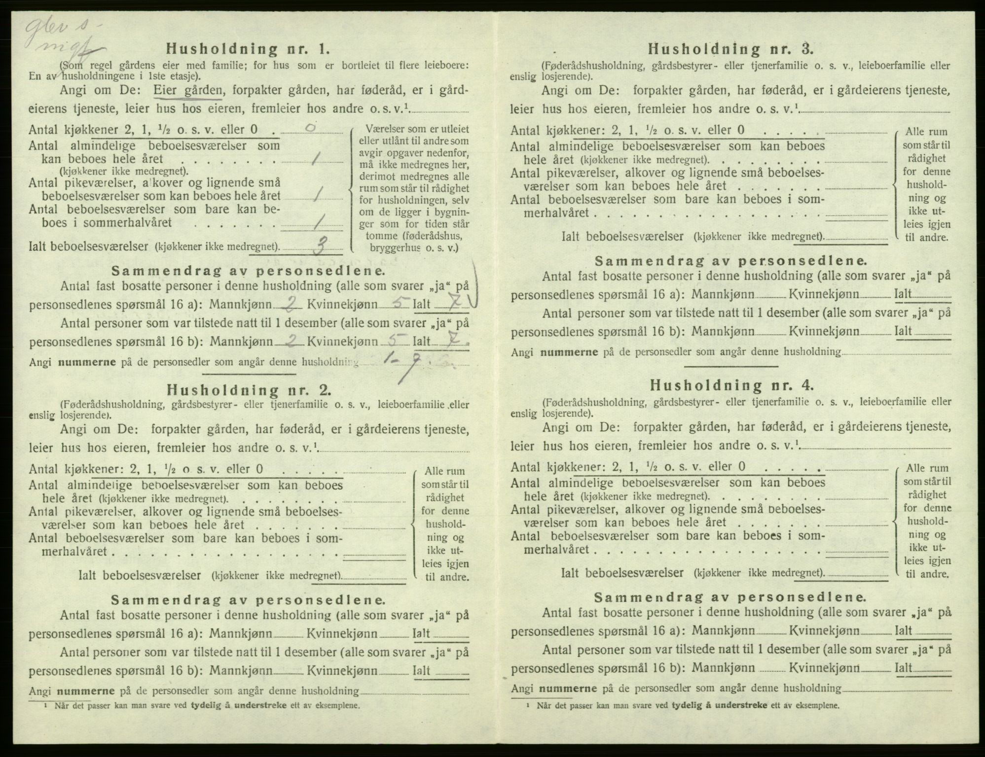 SAB, Folketelling 1920 for 1239 Hålandsdal herred, 1920, s. 199