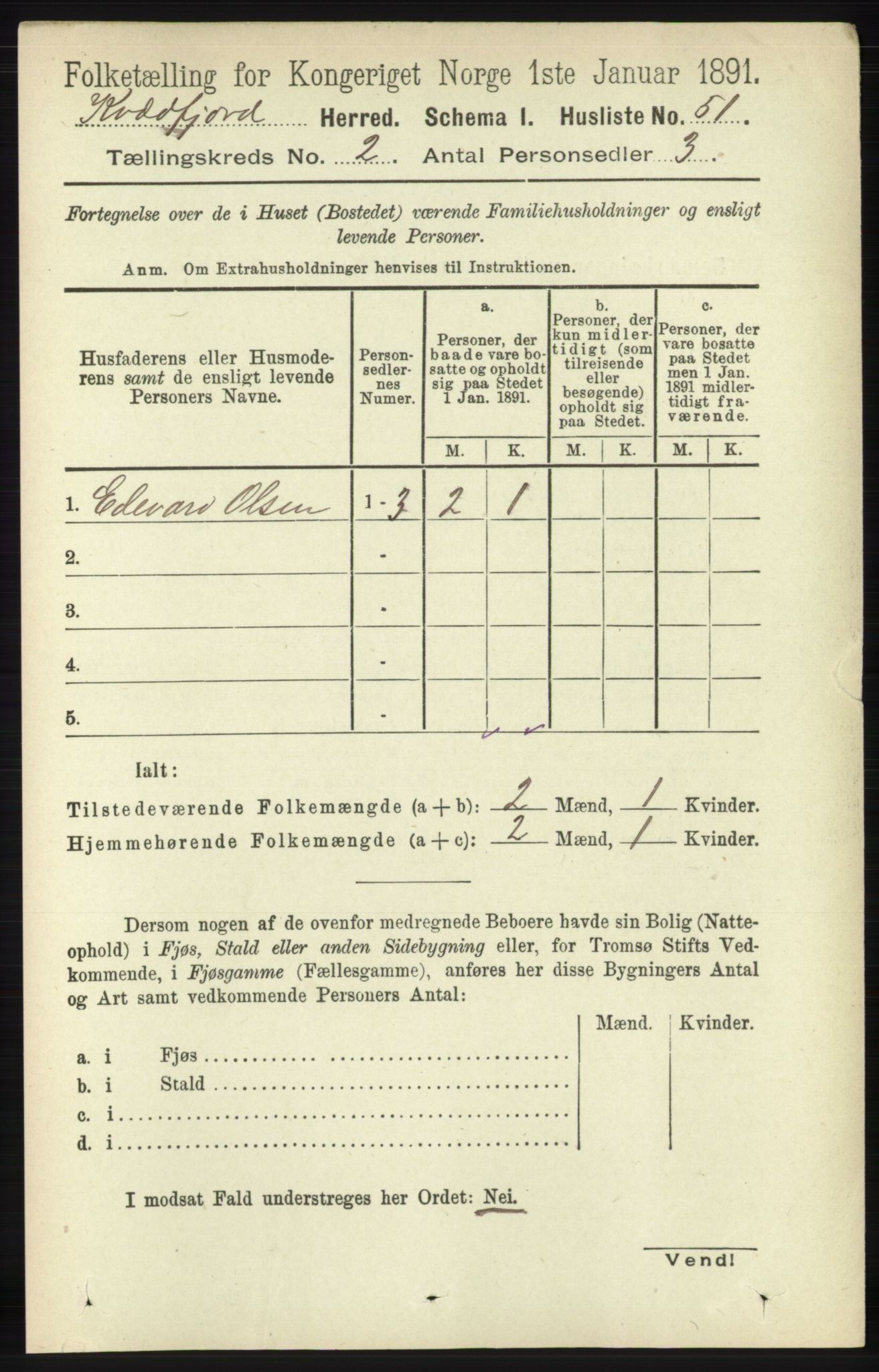 RA, Folketelling 1891 for 1911 Kvæfjord herred, 1891, s. 678