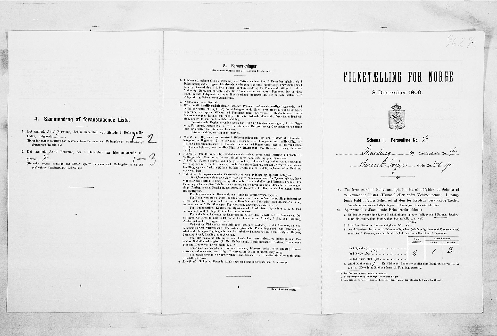 RA, Folketelling 1900 for 0705 Tønsberg kjøpstad, 1900, s. 663