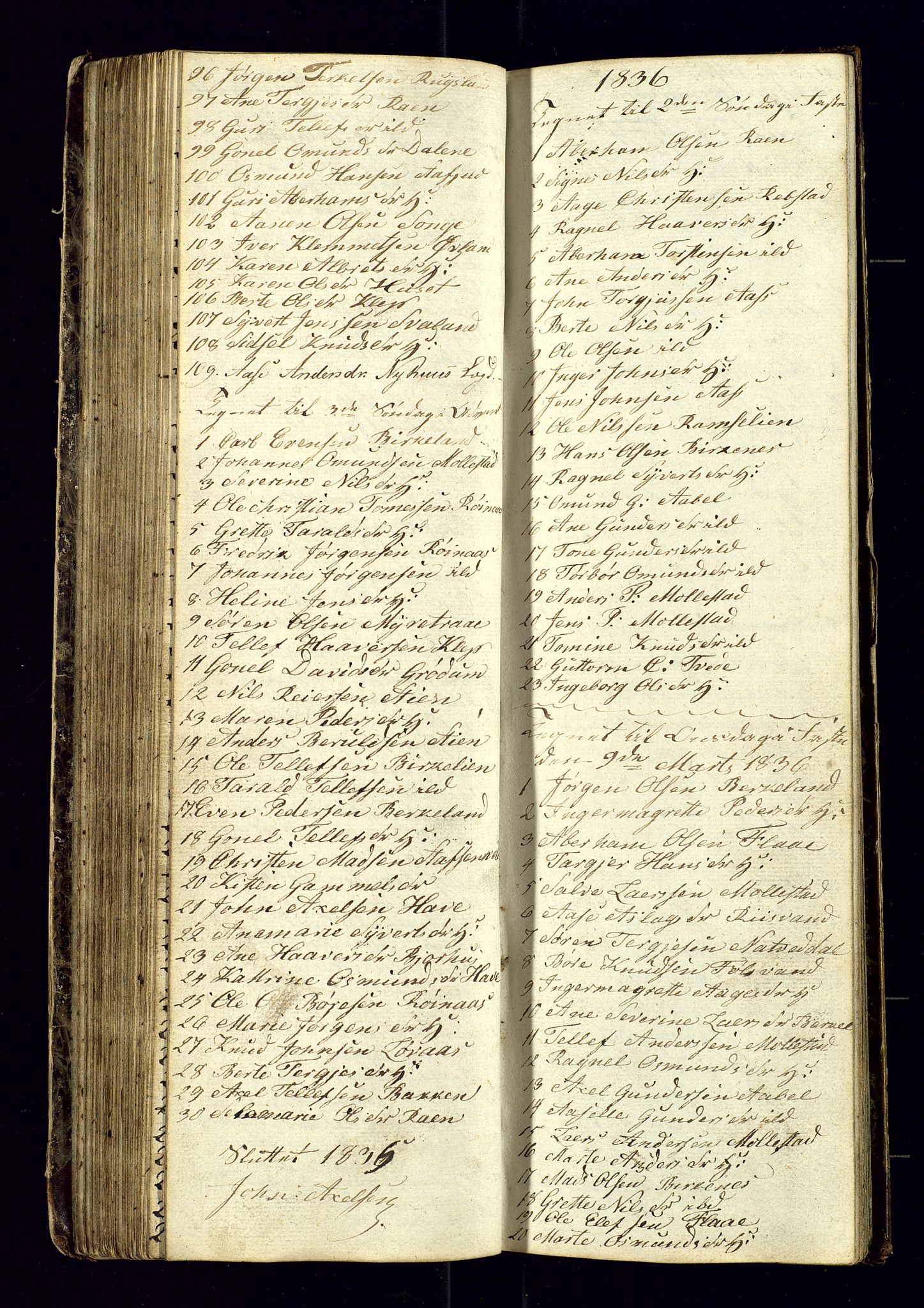 Birkenes sokneprestkontor, AV/SAK-1111-0004/F/Fc/L0001: Kommunikantprotokoll nr. C-1, 1832-1839
