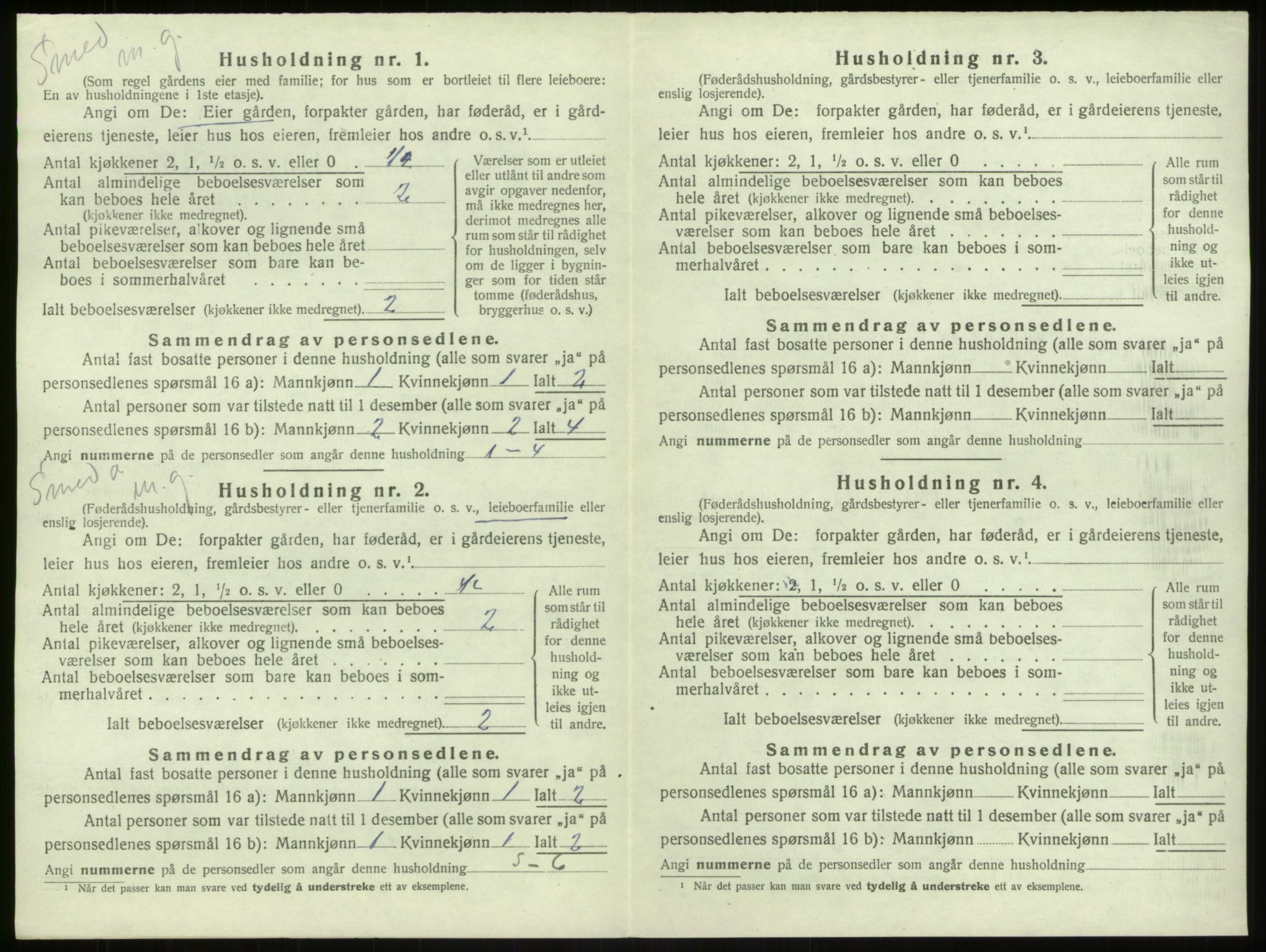 SAB, Folketelling 1920 for 1250 Haus herred, 1920, s. 505