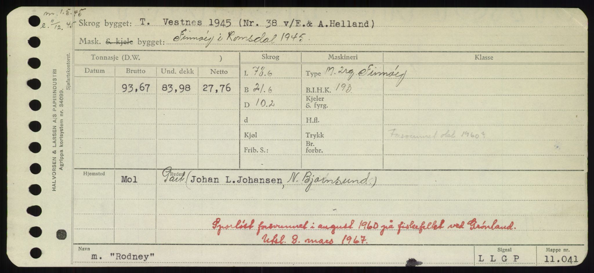 Sjøfartsdirektoratet med forløpere, Skipsmålingen, AV/RA-S-1627/H/Hd/L0031: Fartøy, Rju-Sam, s. 39