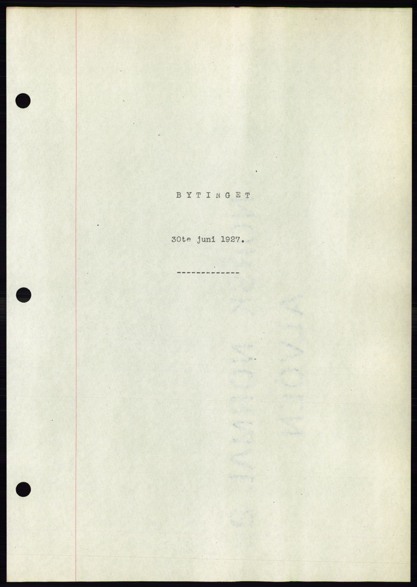 Ålesund byfogd, AV/SAT-A-4384: Pantebok nr. 22, 1927-1927, Tingl.dato: 30.06.1927