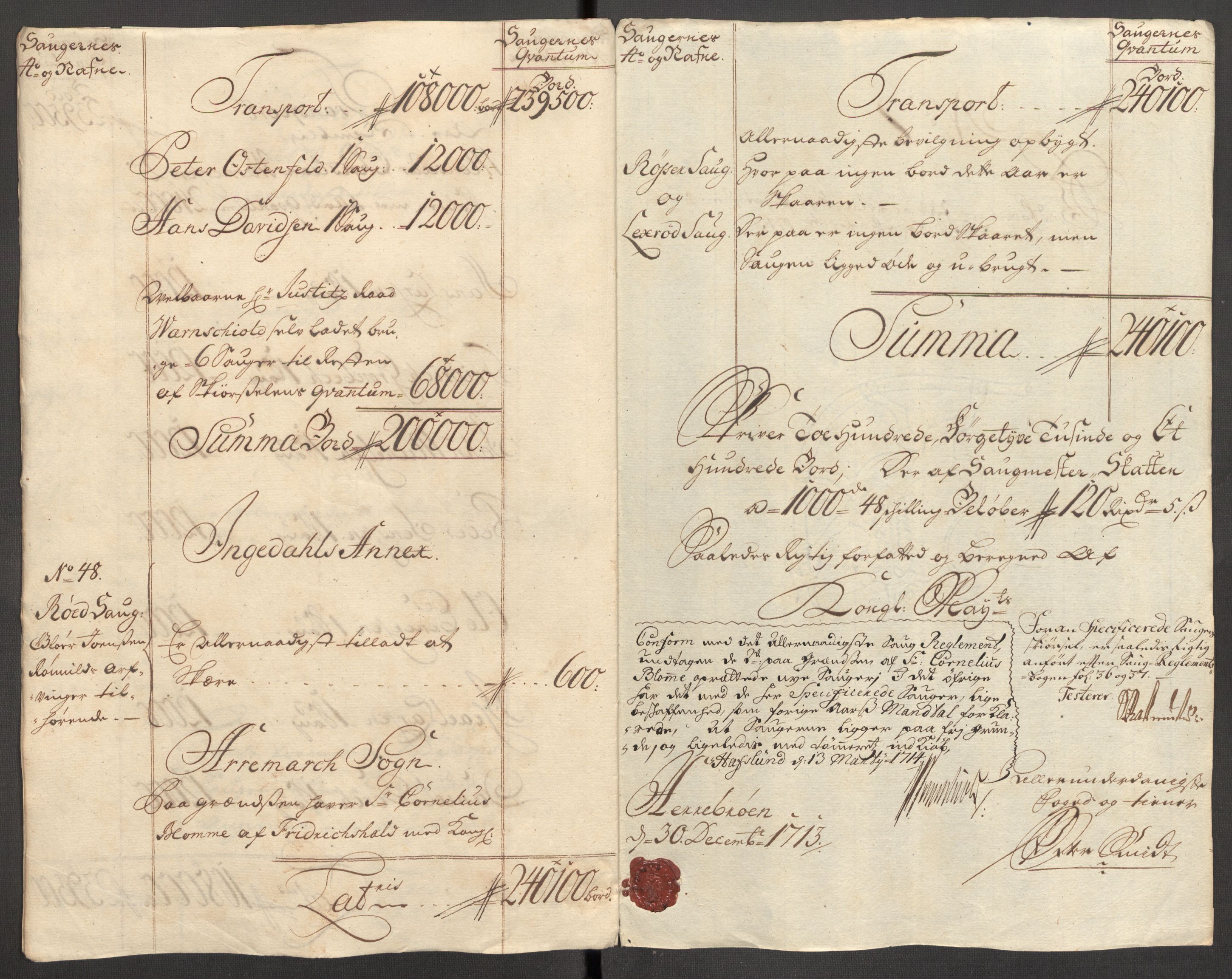 Rentekammeret inntil 1814, Reviderte regnskaper, Fogderegnskap, AV/RA-EA-4092/R01/L0022: Fogderegnskap Idd og Marker, 1713-1714, s. 74