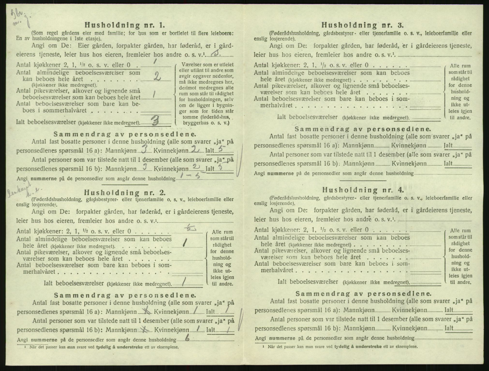 SAK, Folketelling 1920 for 0936 Hornnes herred, 1920, s. 526