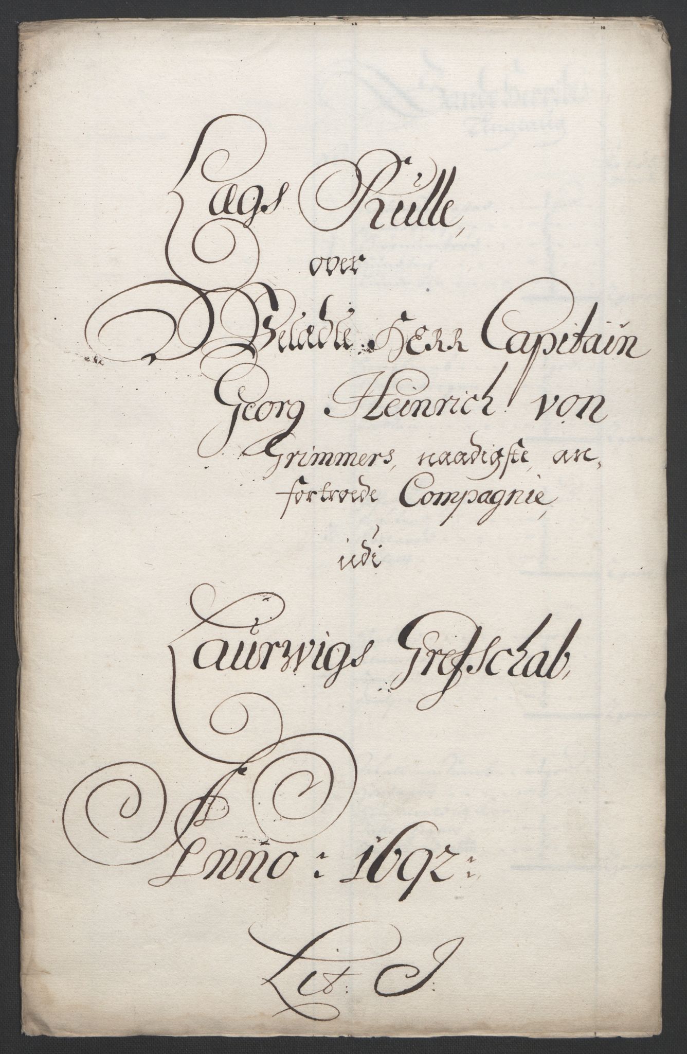 Rentekammeret inntil 1814, Reviderte regnskaper, Fogderegnskap, RA/EA-4092/R33/L1973: Fogderegnskap Larvik grevskap, 1692, s. 100