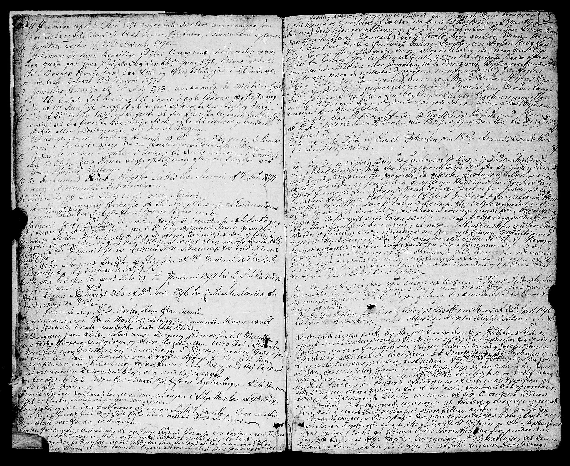 Vesterålen sorenskriveri, AV/SAT-A-4180/1/1/1A/L0013: Tingbok, 1797-1801, s. 2-3
