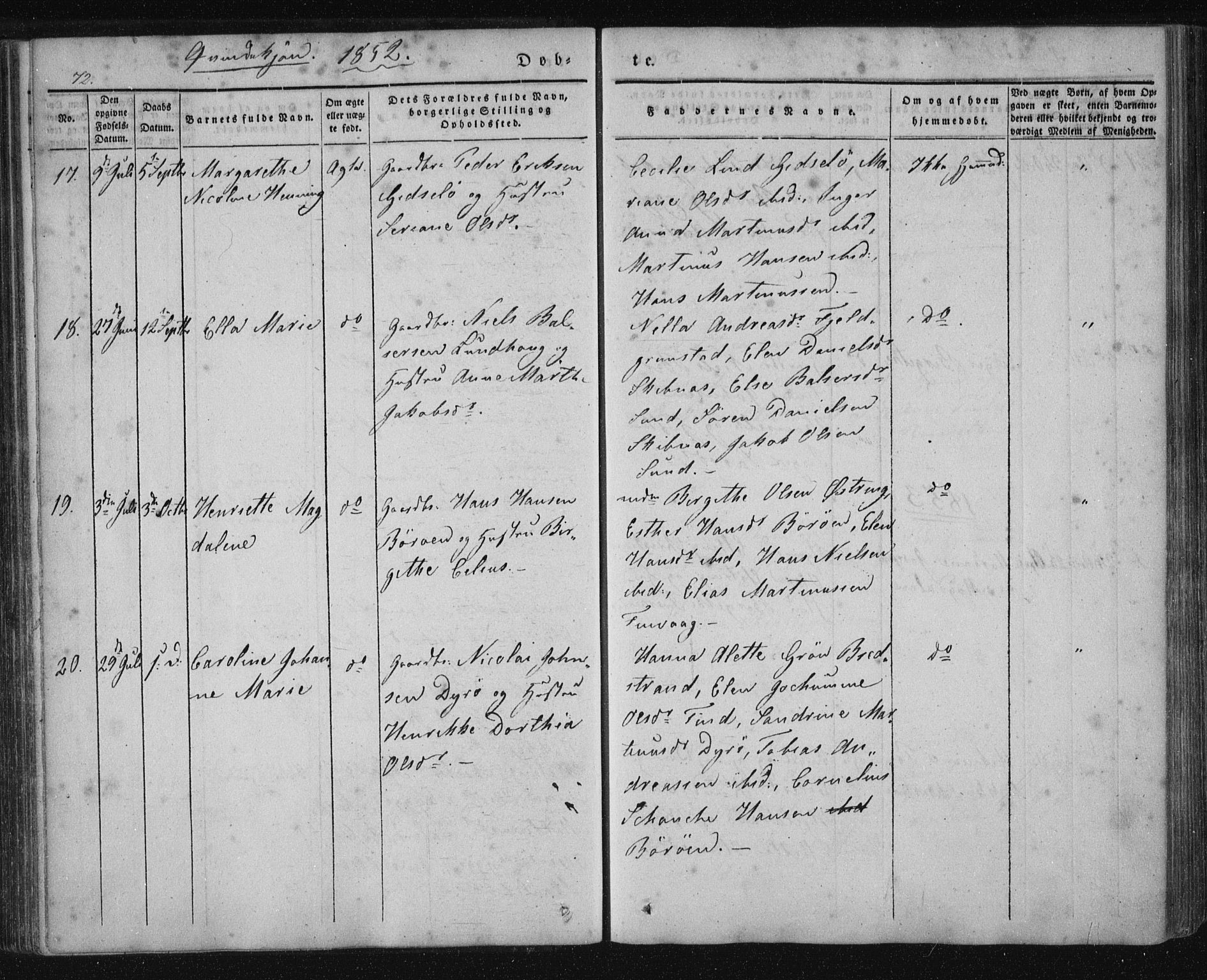 Ministerialprotokoller, klokkerbøker og fødselsregistre - Nordland, AV/SAT-A-1459/893/L1332: Ministerialbok nr. 893A05, 1841-1858, s. 72