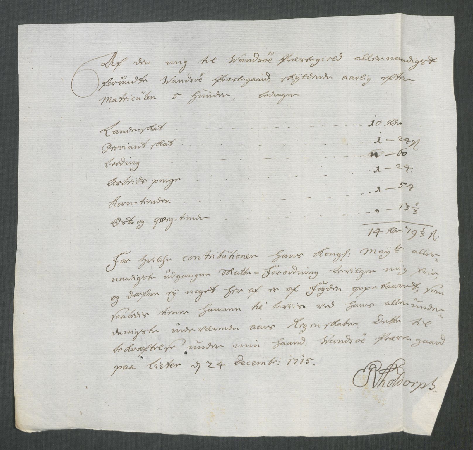 Rentekammeret inntil 1814, Reviderte regnskaper, Fogderegnskap, AV/RA-EA-4092/R43/L2559: Fogderegnskap Lista og Mandal, 1715, s. 188