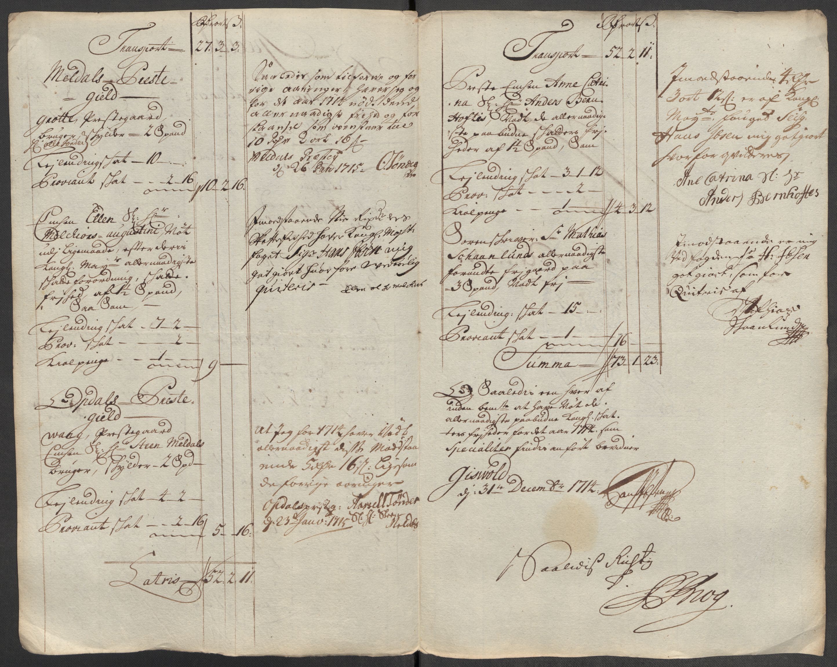 Rentekammeret inntil 1814, Reviderte regnskaper, Fogderegnskap, RA/EA-4092/R60/L3965: Fogderegnskap Orkdal og Gauldal, 1714, s. 392