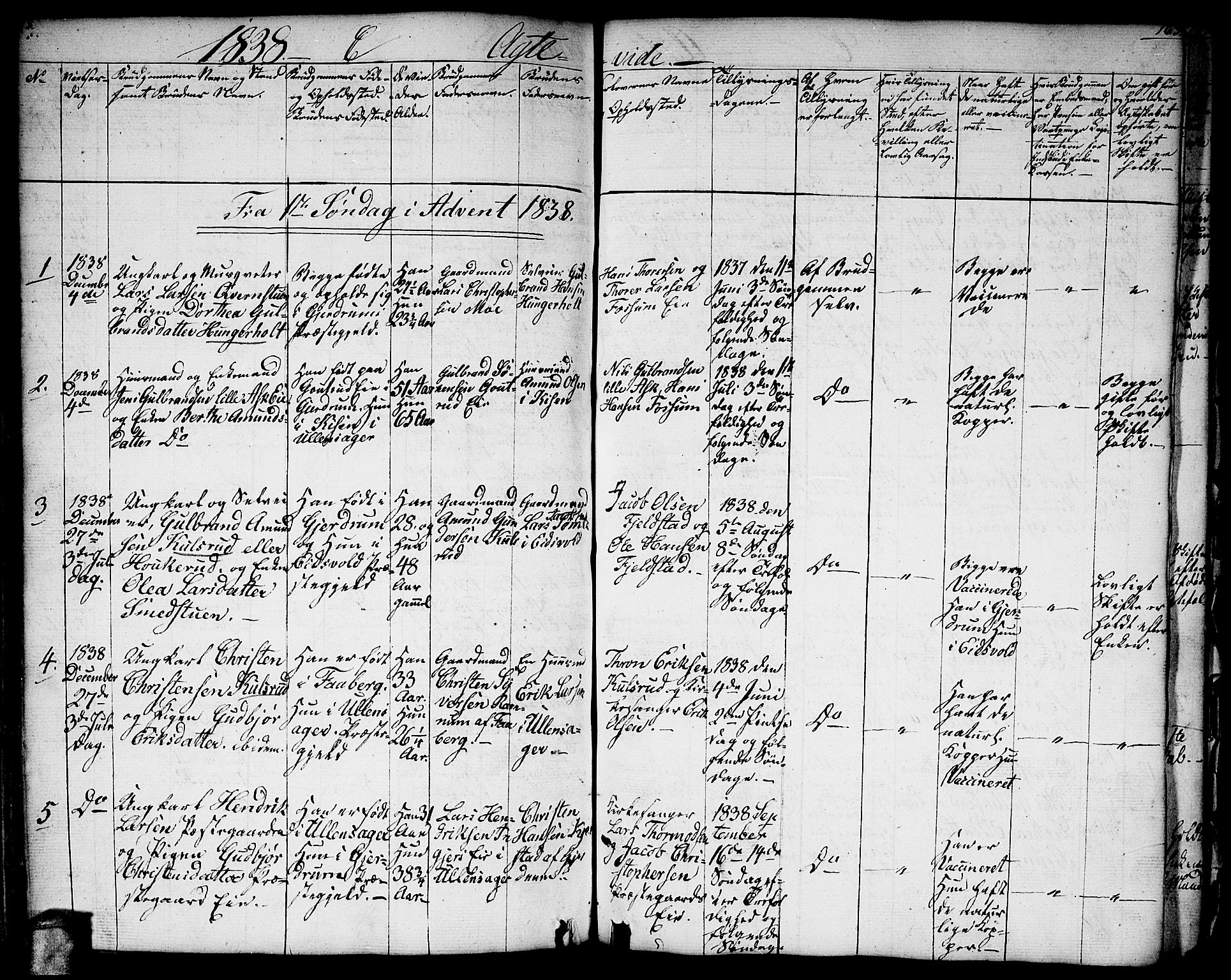 Gjerdrum prestekontor Kirkebøker, AV/SAO-A-10412b/G/Ga/L0002: Klokkerbok nr. I 2, 1836-1850, s. 163
