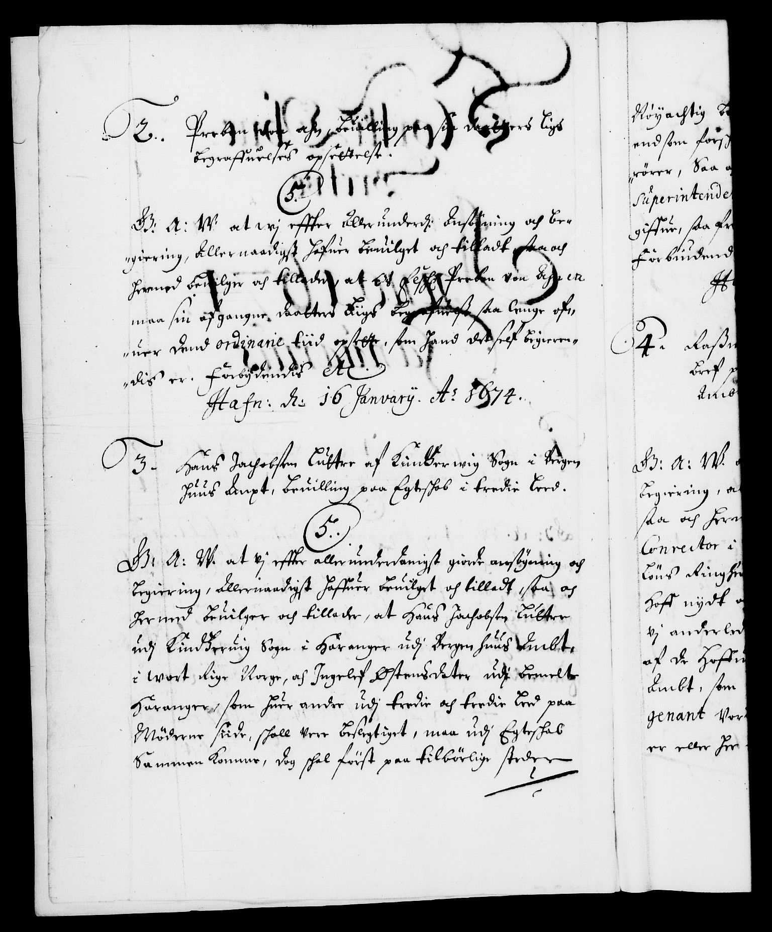 Danske Kanselli 1572-1799, RA/EA-3023/F/Fc/Fca/Fcaa/L0012: Norske registre (mikrofilm), 1674-1680, s. 1b