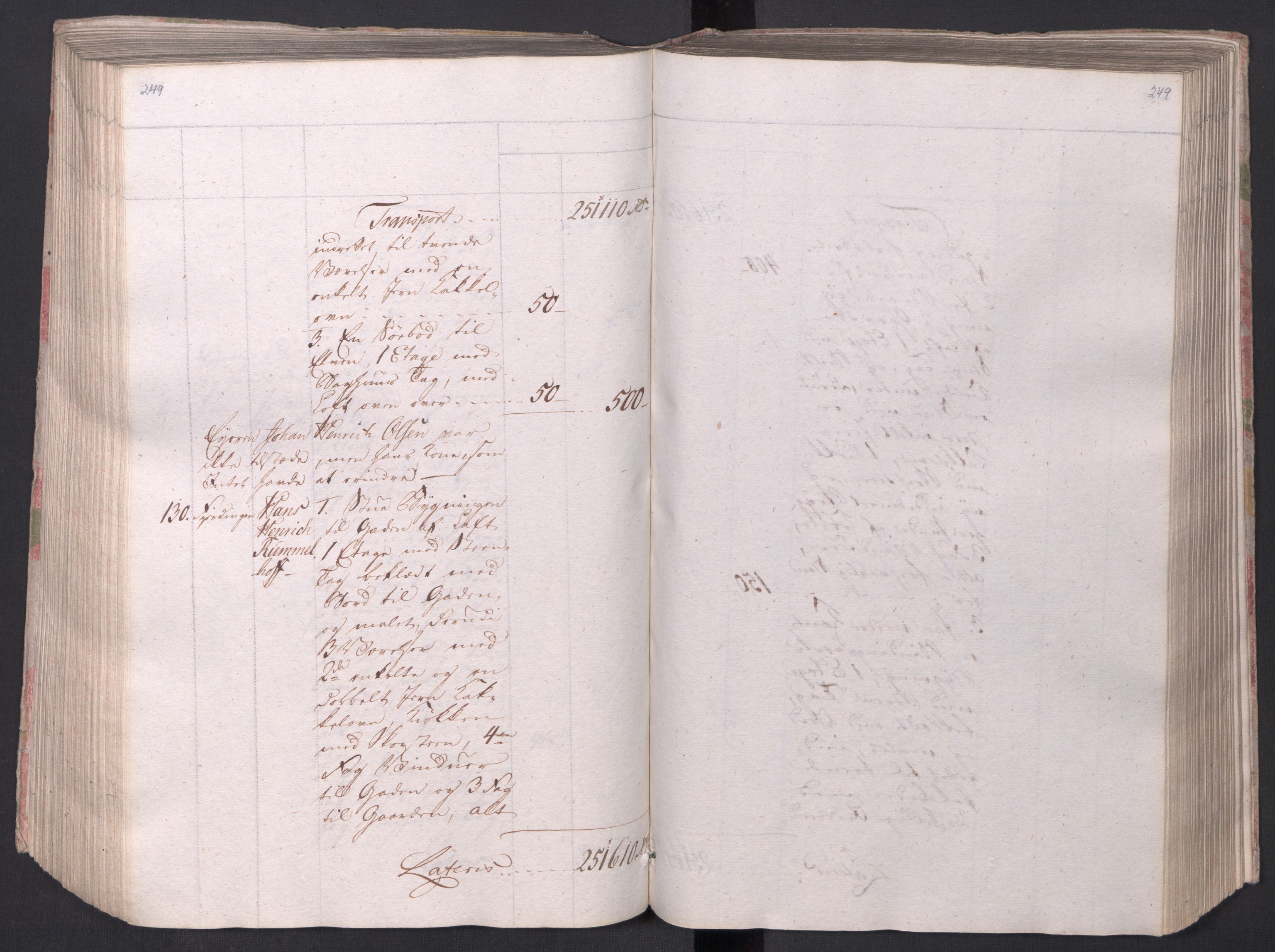Kristiania stiftamt, AV/SAO-A-10386/I/Ia/L0015: Branntakster, 1797, s. 249