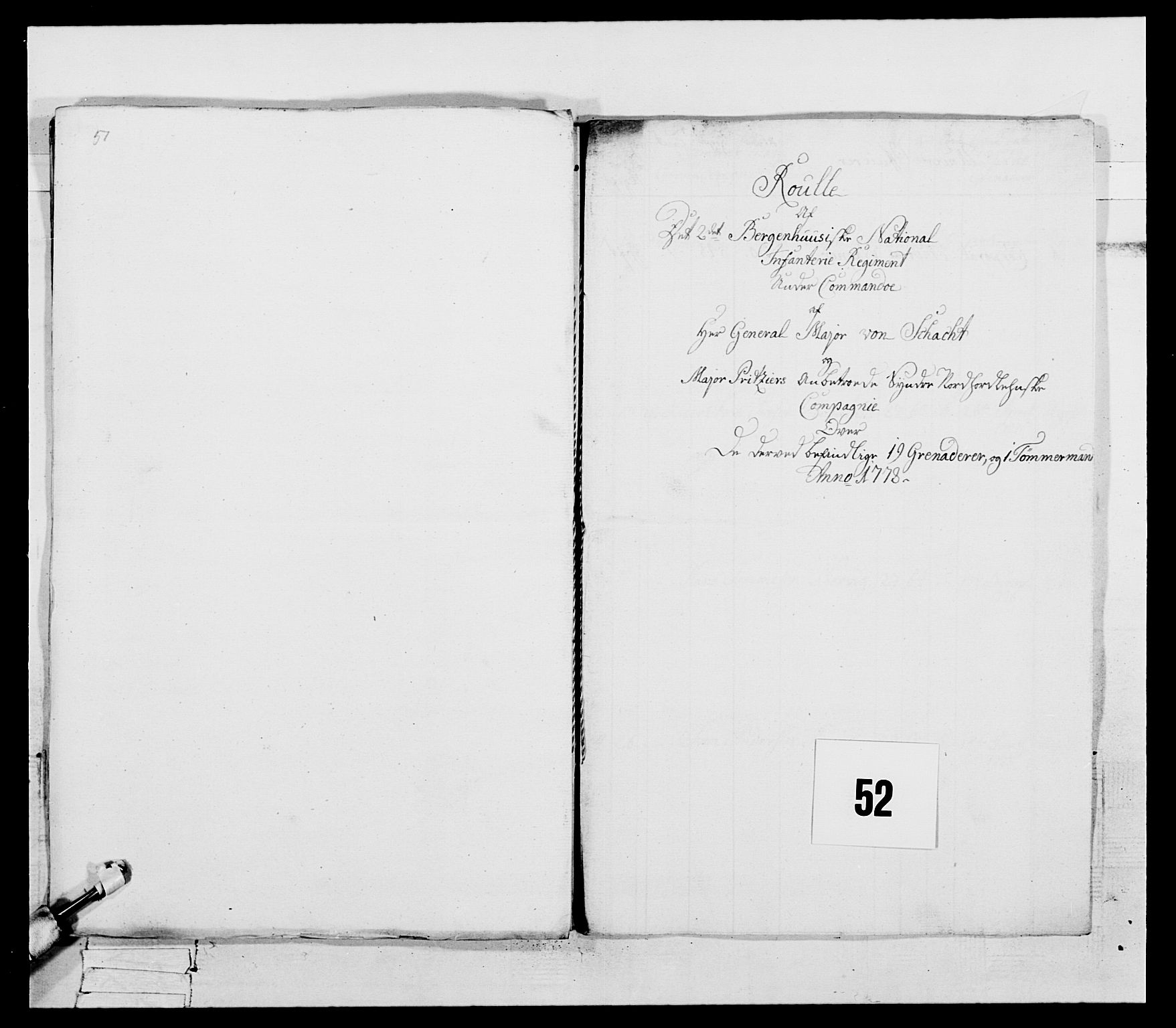 Generalitets- og kommissariatskollegiet, Det kongelige norske kommissariatskollegium, AV/RA-EA-5420/E/Eh/L0094: 2. Bergenhusiske nasjonale infanteriregiment, 1776-1779, s. 194