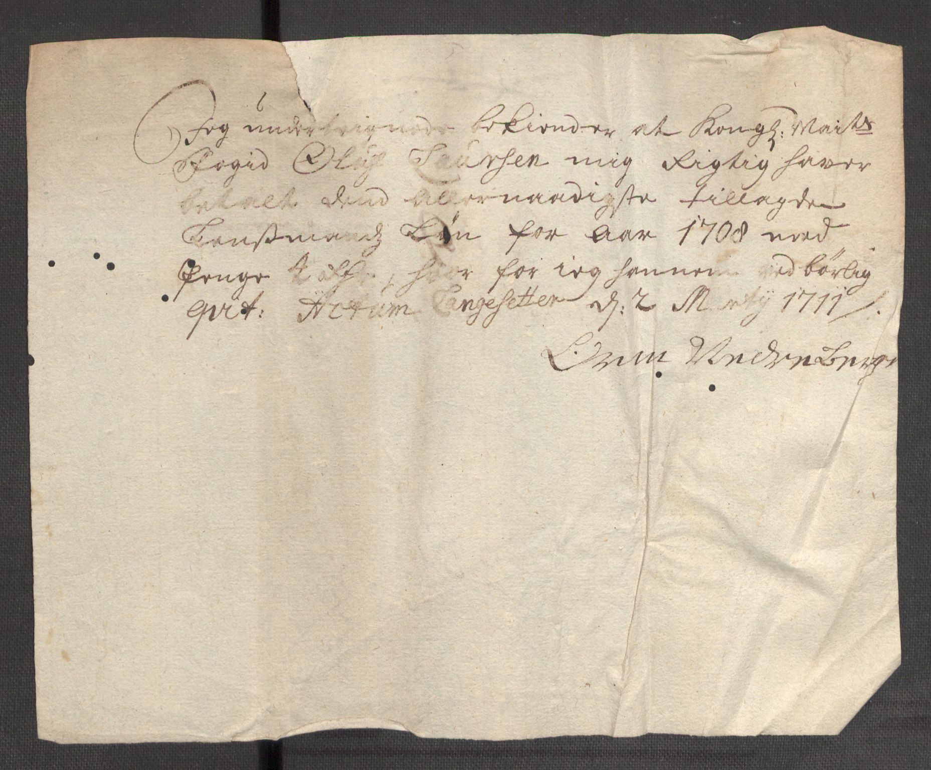 Rentekammeret inntil 1814, Reviderte regnskaper, Fogderegnskap, AV/RA-EA-4092/R48/L2985: Fogderegnskap Sunnhordland og Hardanger, 1708, s. 594