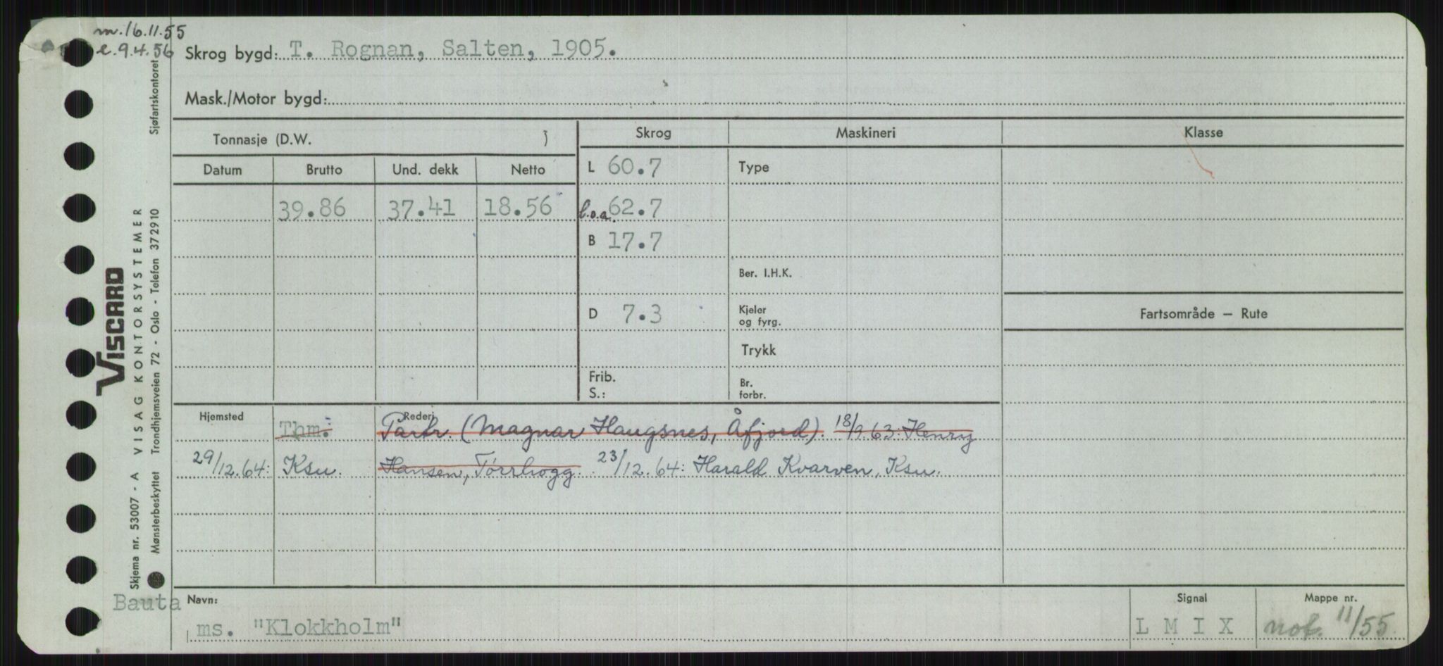 Sjøfartsdirektoratet med forløpere, Skipsmålingen, RA/S-1627/H/Ha/L0003/0001: Fartøy, Hilm-Mar / Fartøy, Hilm-Kol, s. 821