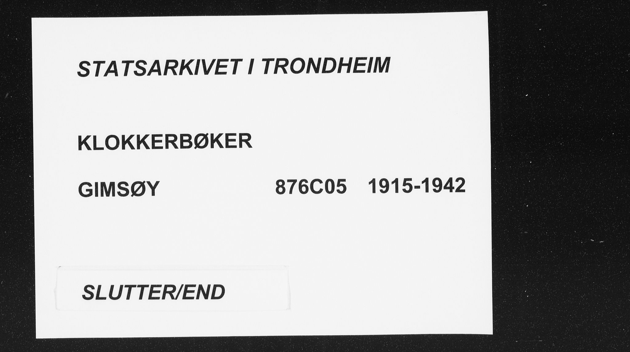 Ministerialprotokoller, klokkerbøker og fødselsregistre - Nordland, SAT/A-1459/876/L1106: Klokkerbok nr. 876C05, 1915-1942