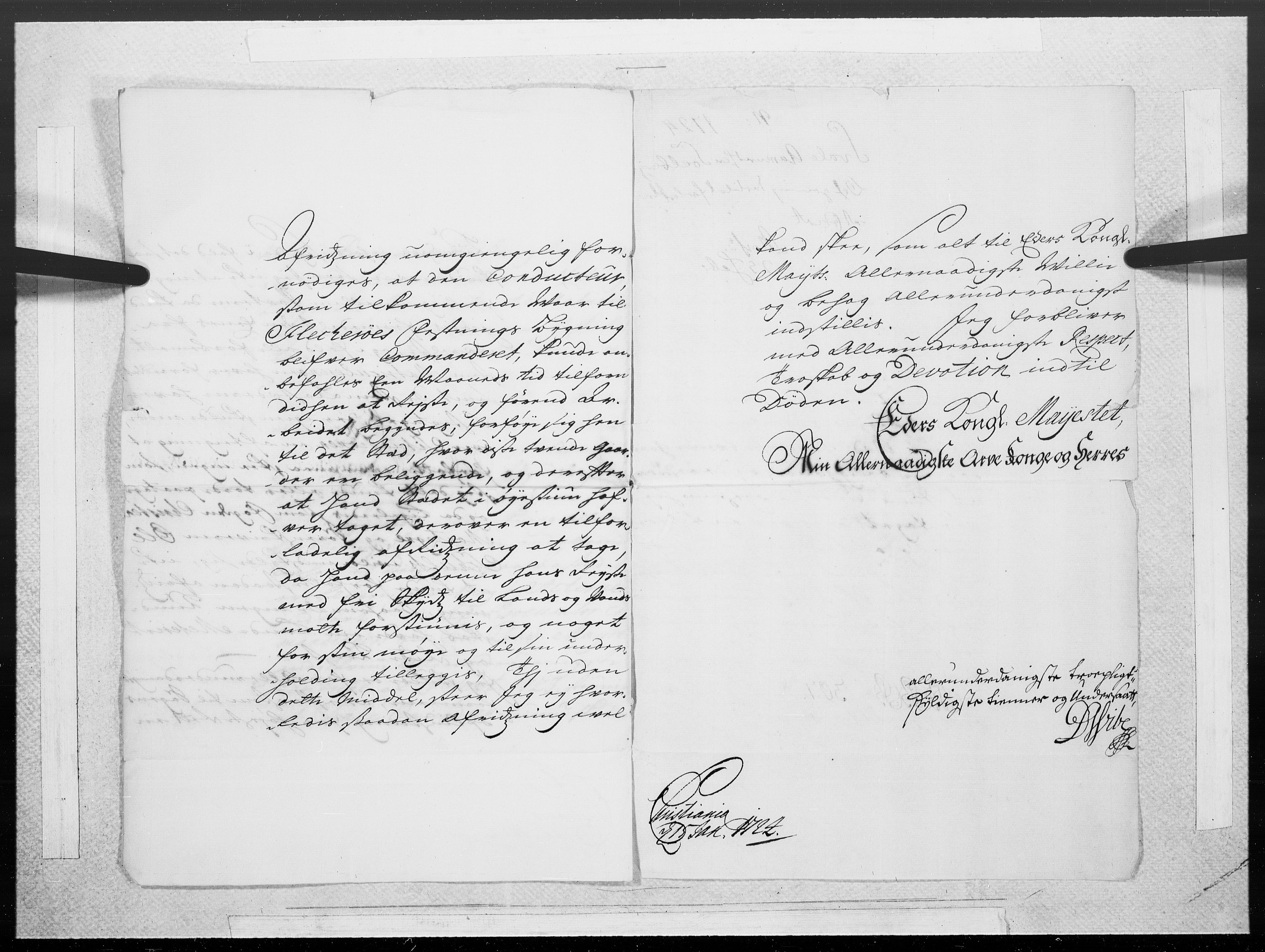 Danske Kanselli 1572-1799, AV/RA-EA-3023/F/Fc/Fcc/Fcca/L0094: Norske innlegg 1572-1799, 1724, s. 133