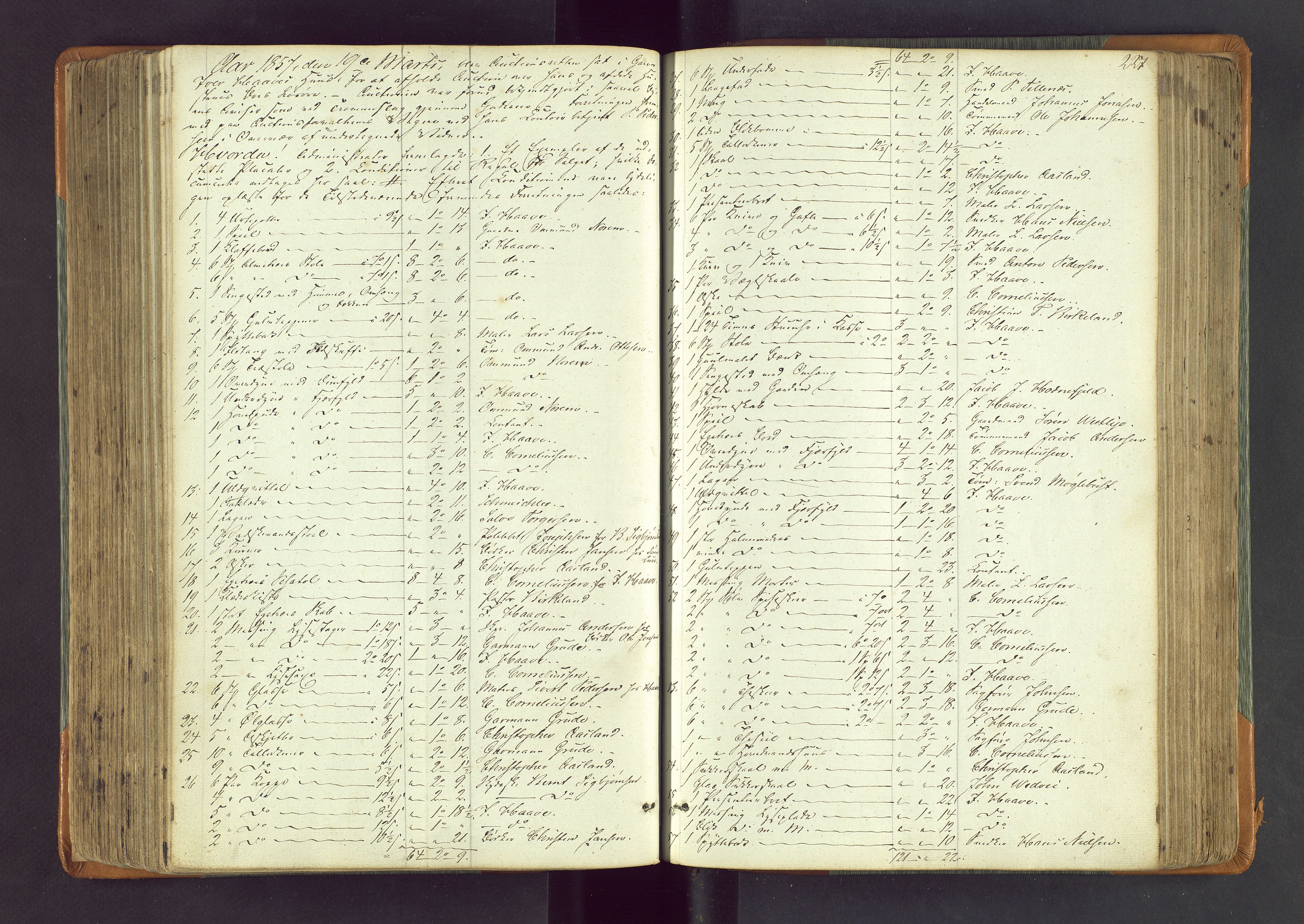 Stavanger byfogd, AV/SAST-A-101408/001/5/50/503BA/L0002: Registreringsprotokoll, 1846-1864, s. 227